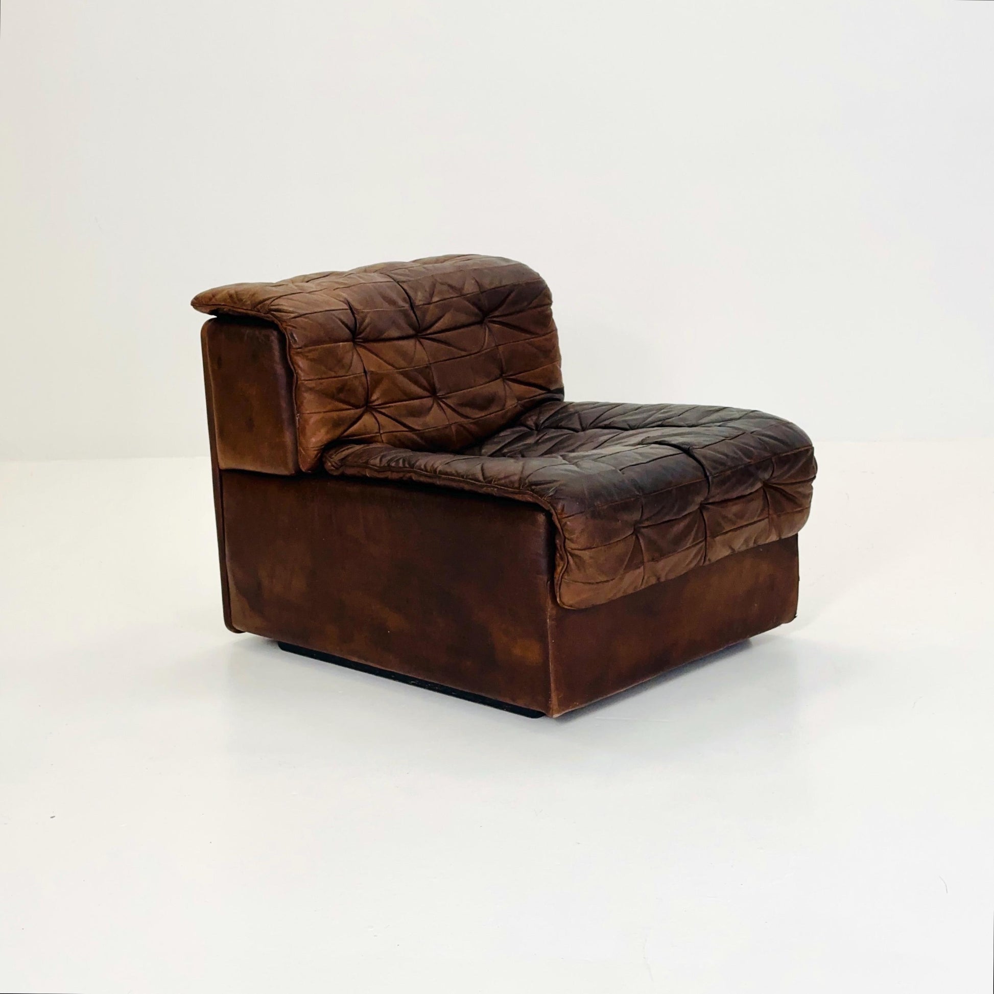 1 of 5 Mid Century DS11 Modular Patchwork Leather lounge chair by De Sede, Switzerland, 1970s