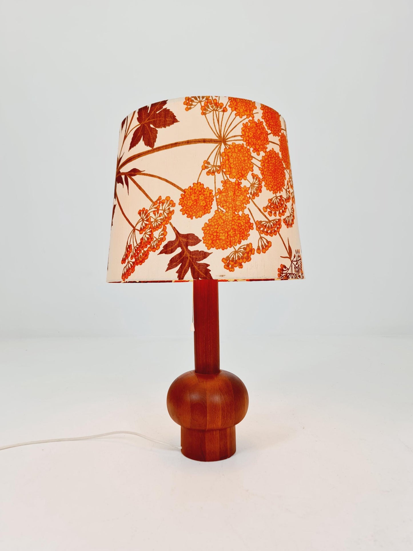 Mid century solid teak table lamp by Domus,1960s