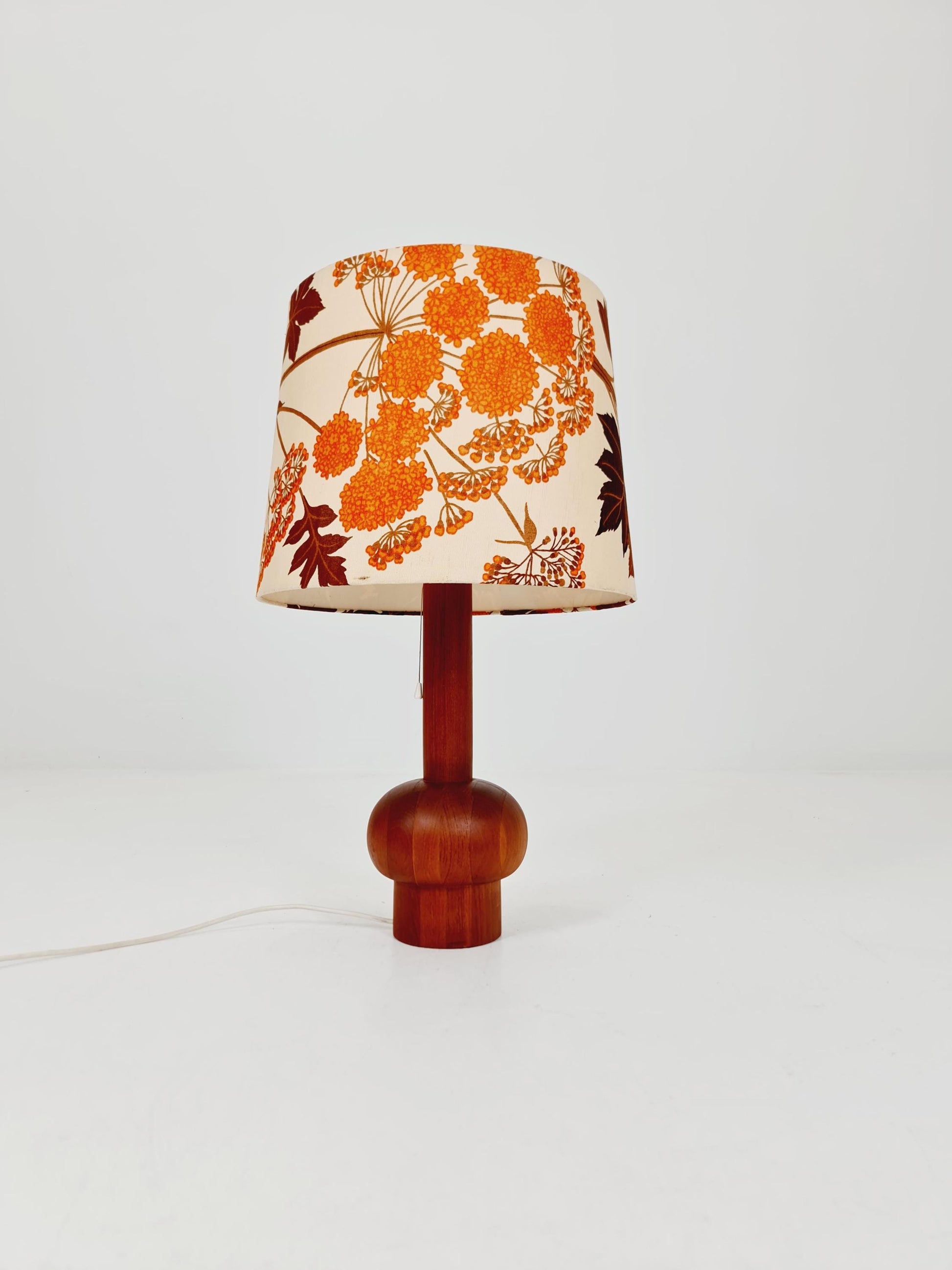 Mid century solid teak table lamp by Domus,1960s