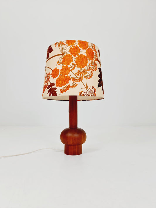 Mid century solid teak table lamp by Domus,1960s