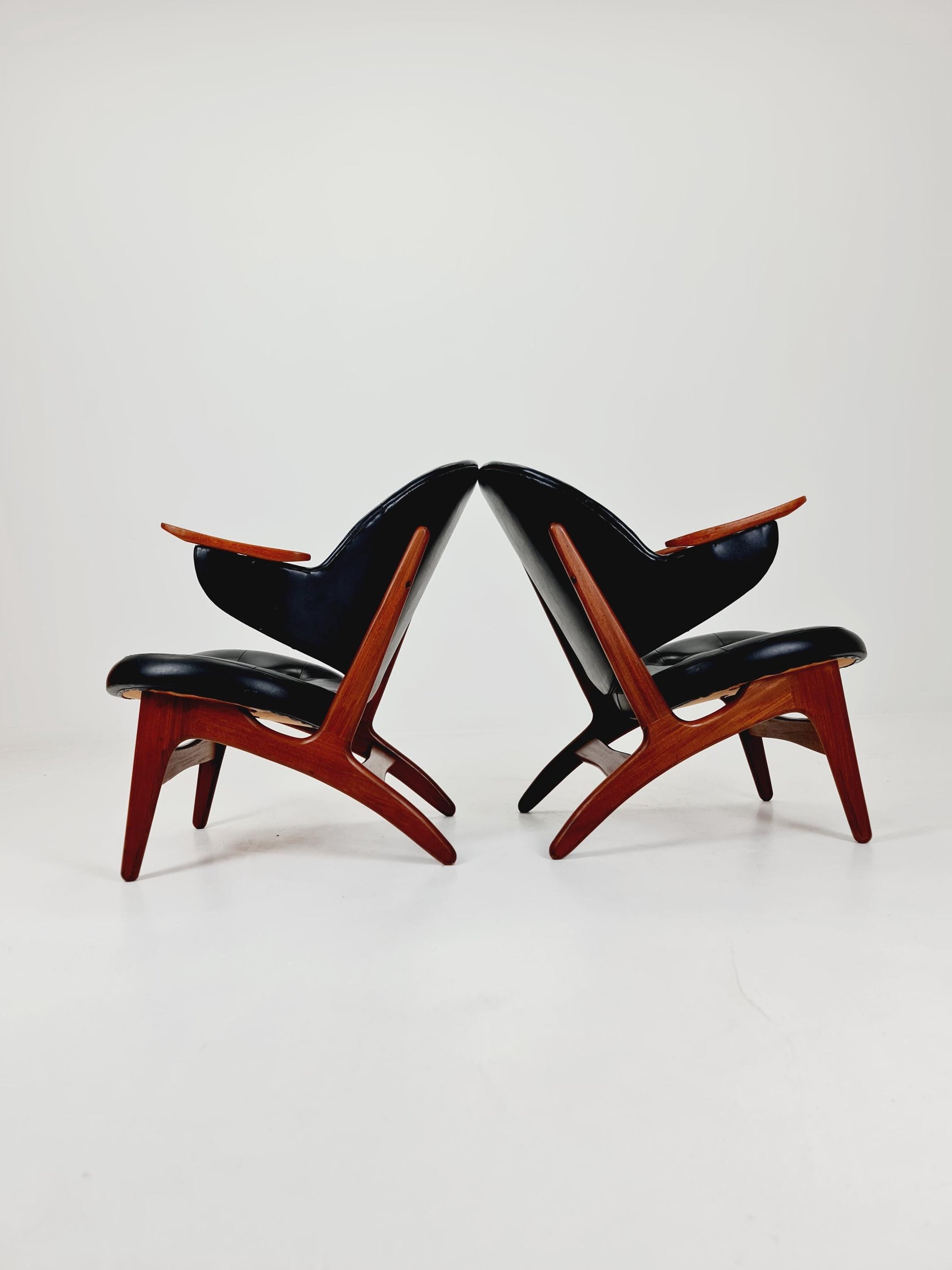 Danish Modern Teak Armchairs BY Carl Edward Matthes Modell 33 Set of 2 , 1960s