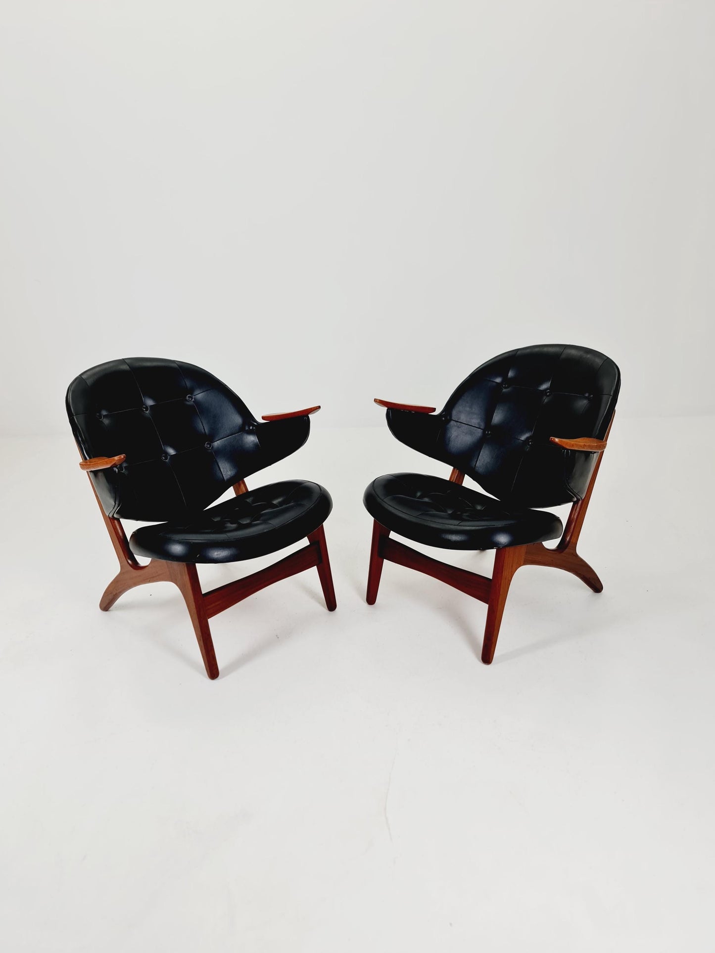 Danish Modern Teak Armchairs BY Carl Edward Matthes Modell 33 Set of 2 , 1960s