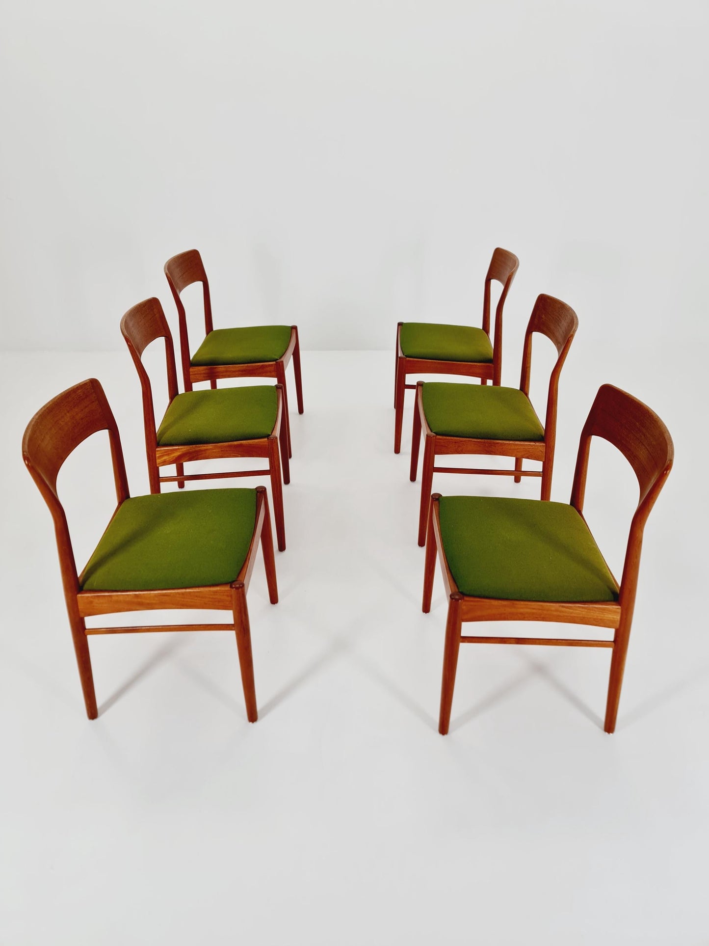 Vintage Danish solid teak dining chairs By Kai Kristiansen for K.S , 1960s, Set of 6
