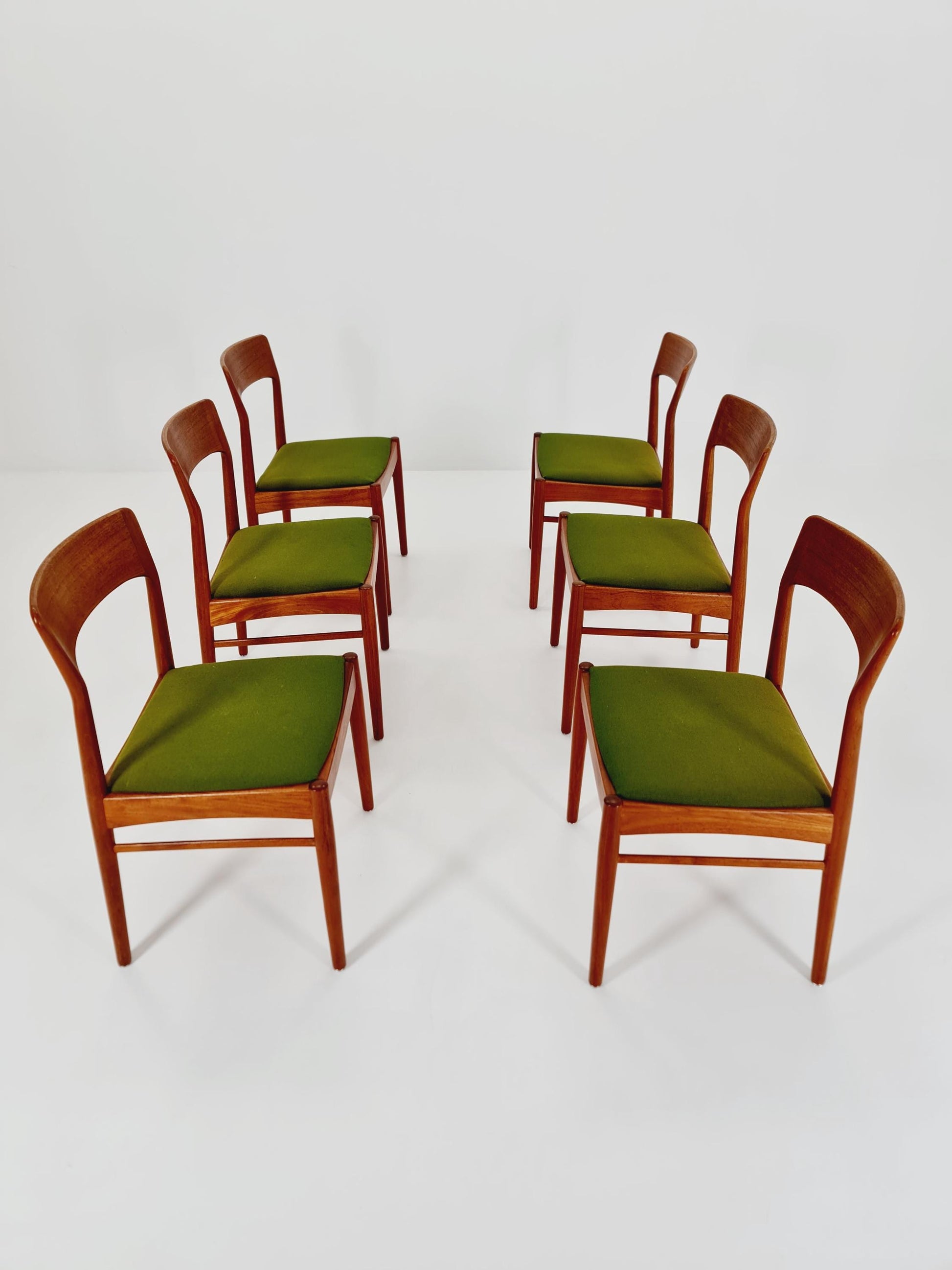 Vintage Danish solid teak dining chairs By Kai Kristiansen for K.S , 1960s, Set of 6