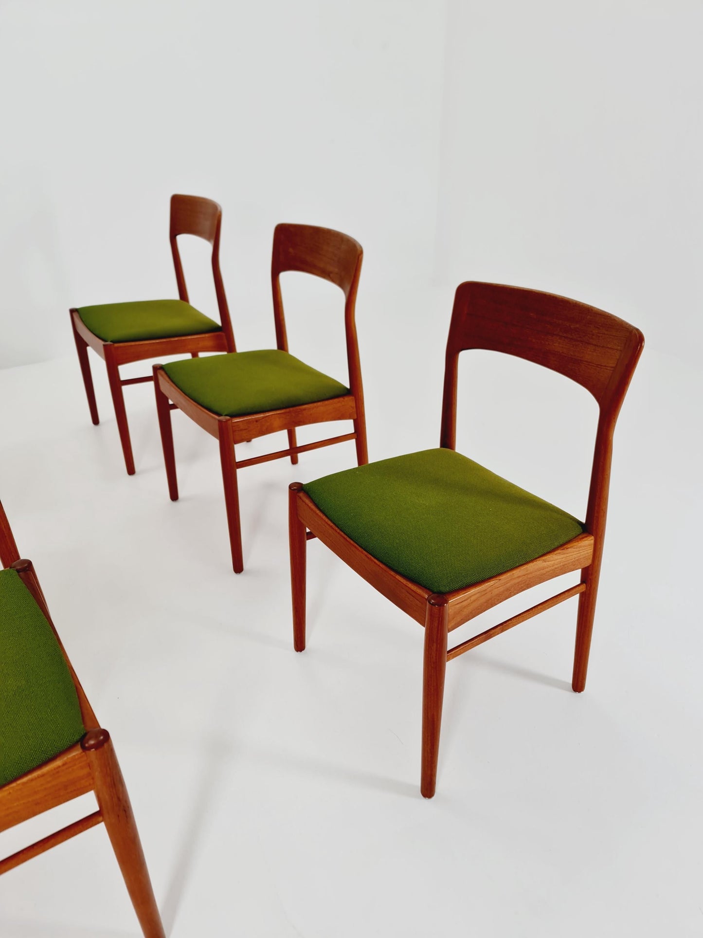 Vintage Danish solid teak dining chairs By Kai Kristiansen for K.S , 1960s, Set of 6