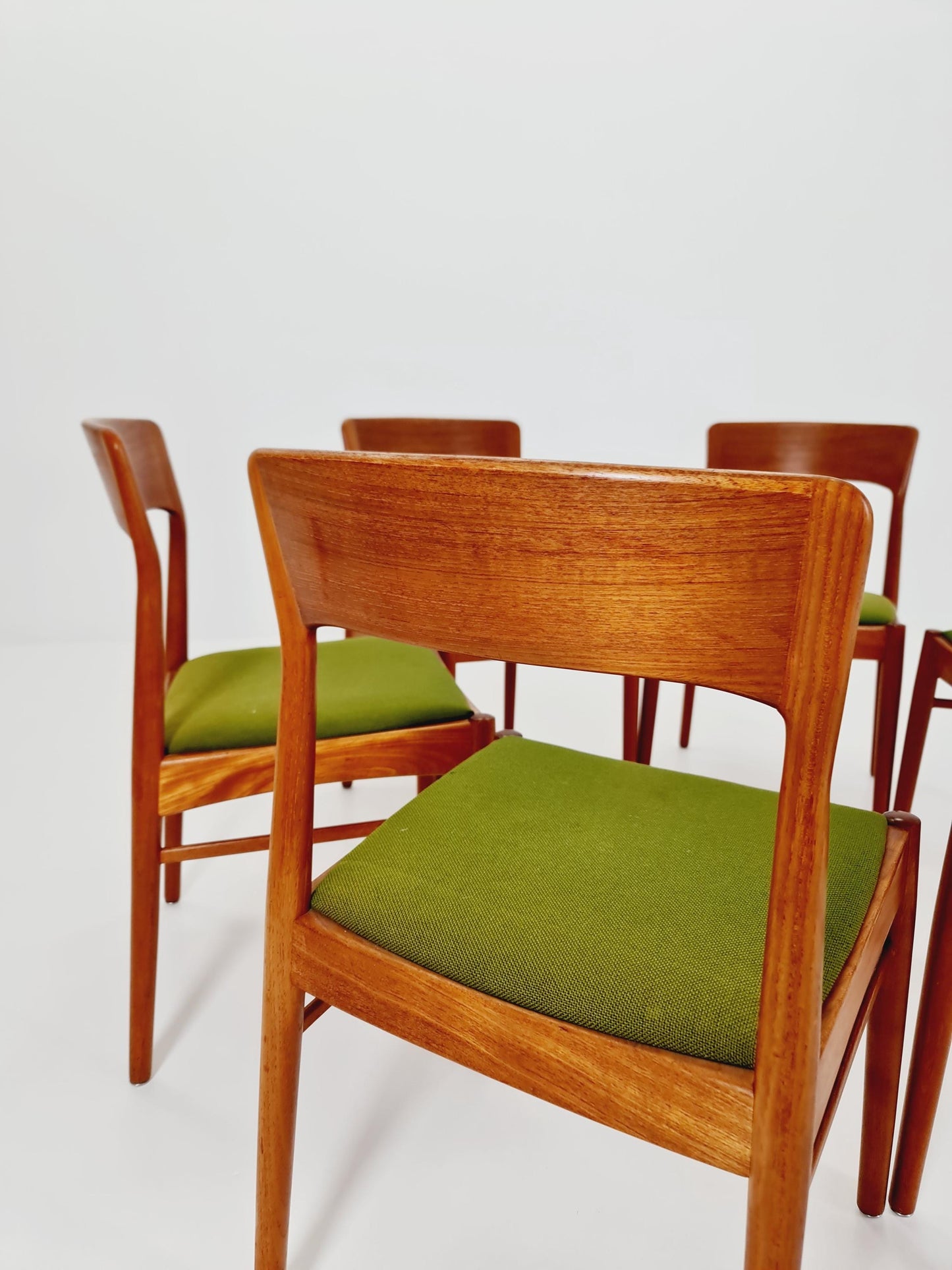 Vintage Danish solid teak dining chairs By Kai Kristiansen for K.S , 1960s, Set of 6