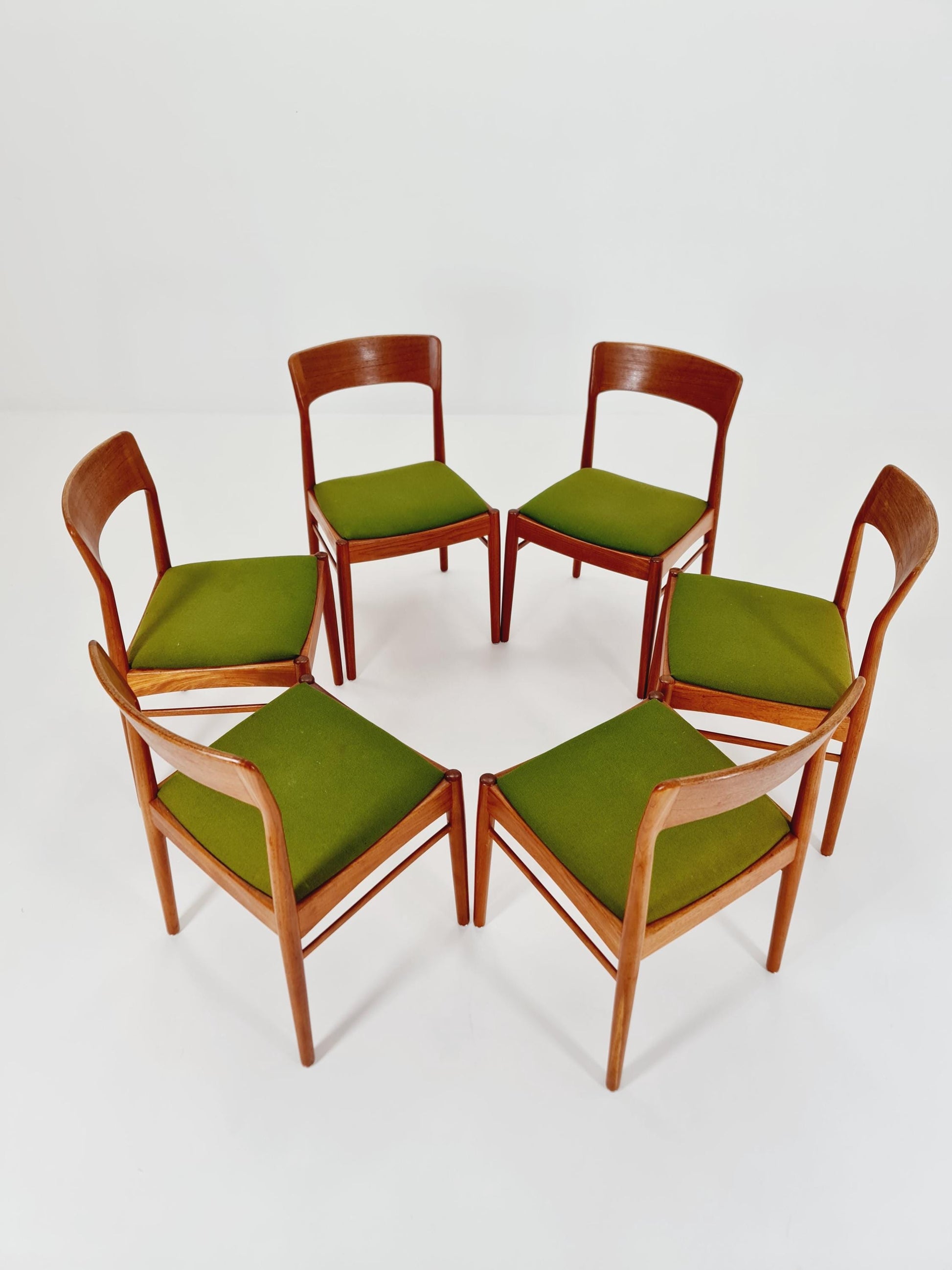 Vintage Danish solid teak dining chairs By Kai Kristiansen for K.S , 1960s, Set of 6