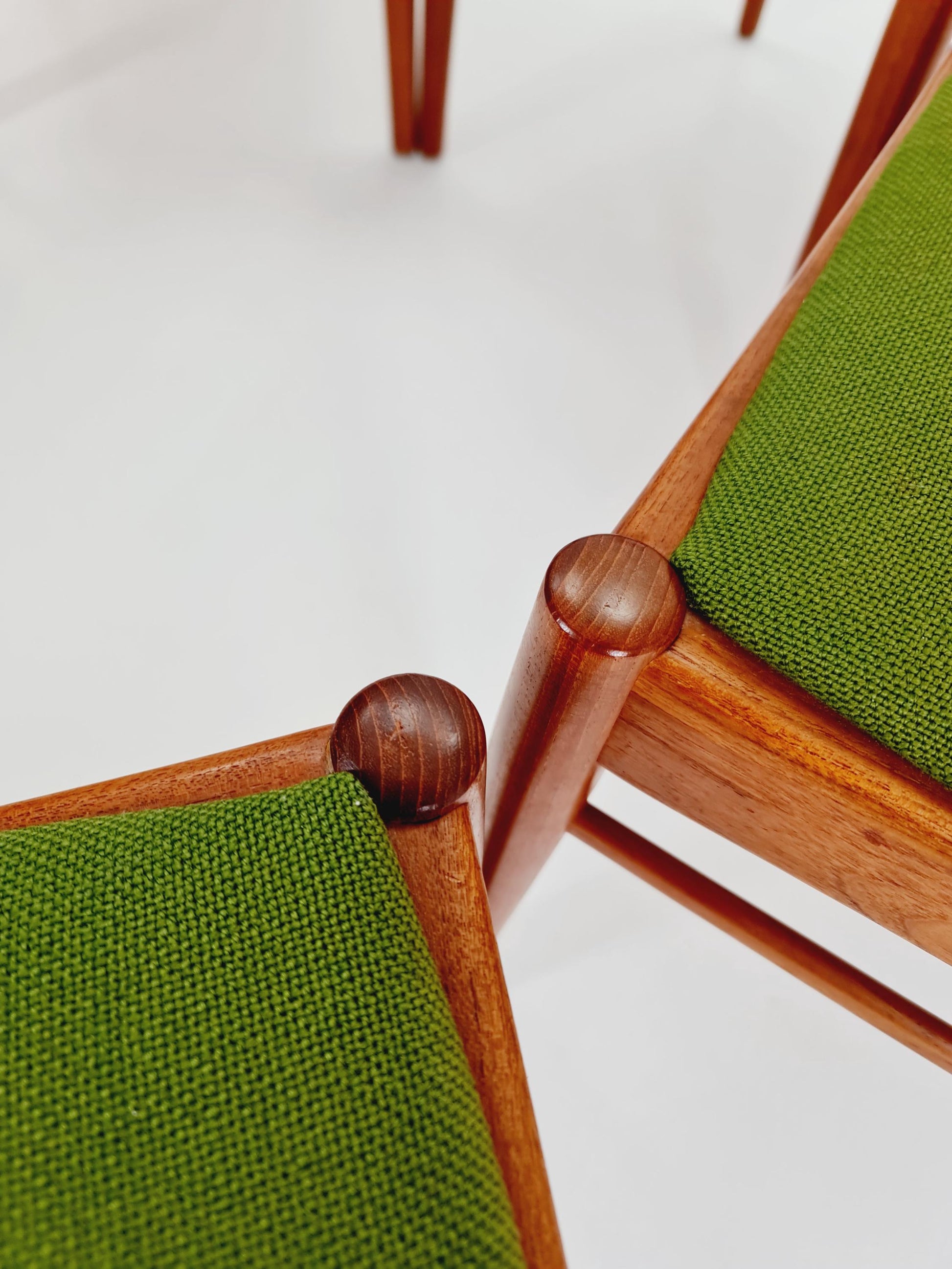 Vintage Danish solid teak dining chairs By Kai Kristiansen for K.S , 1960s, Set of 6