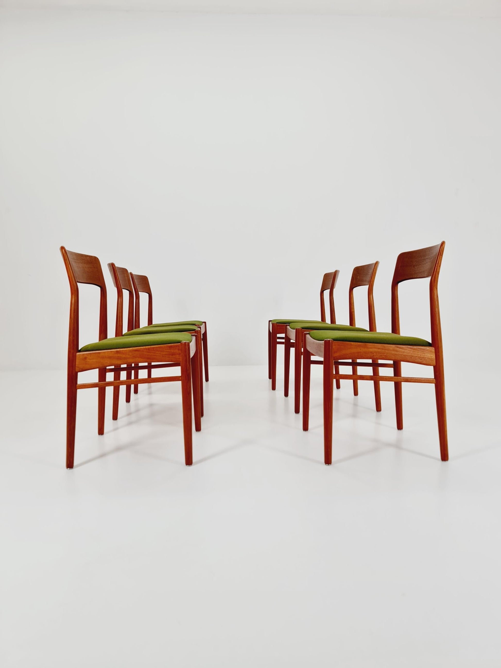 Vintage Danish solid teak dining chairs By Kai Kristiansen for K.S , 1960s, Set of 6