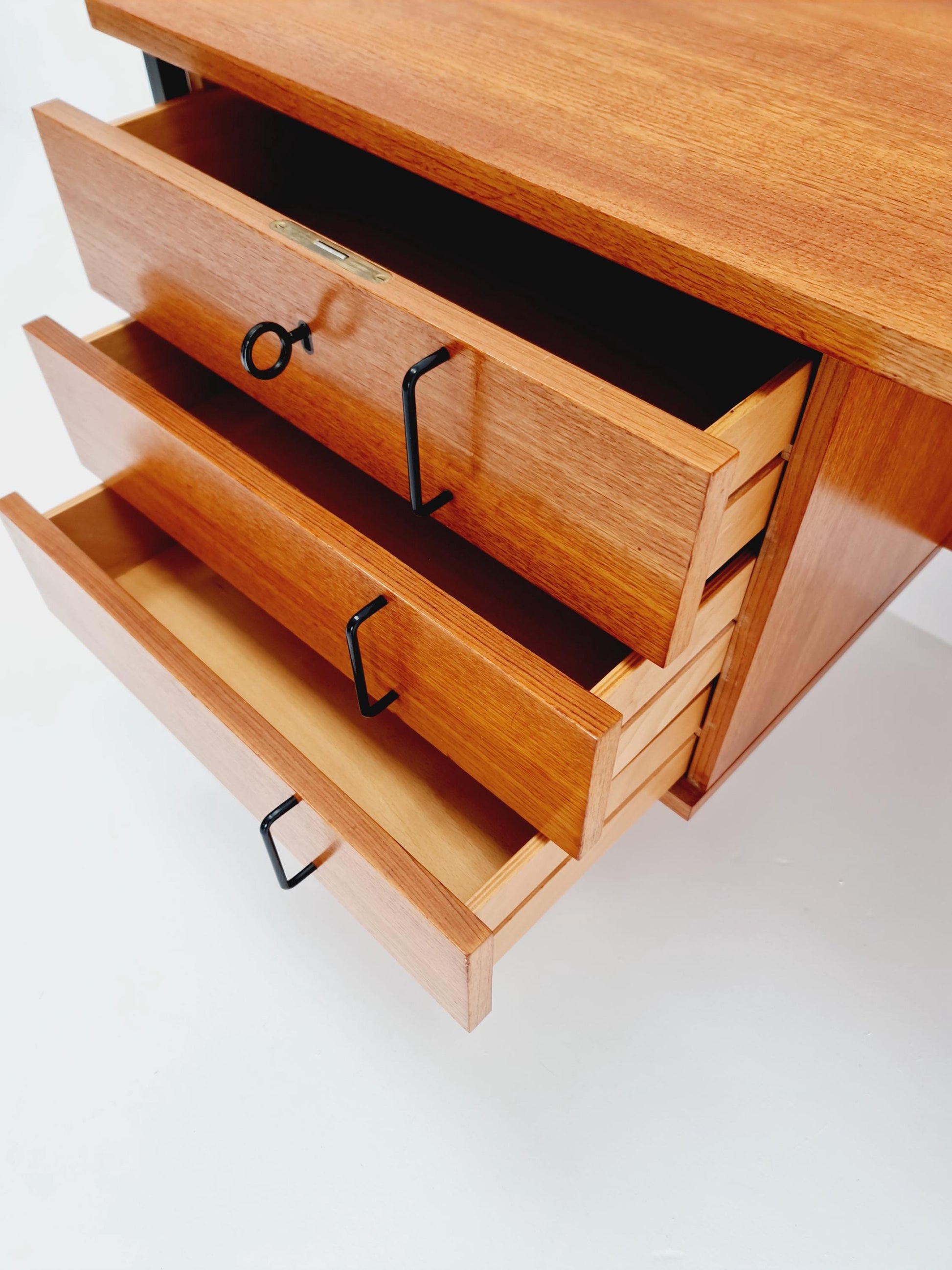 Mid century vintage desk German desk by Günther Renkel for Rego Möbel , 1950s