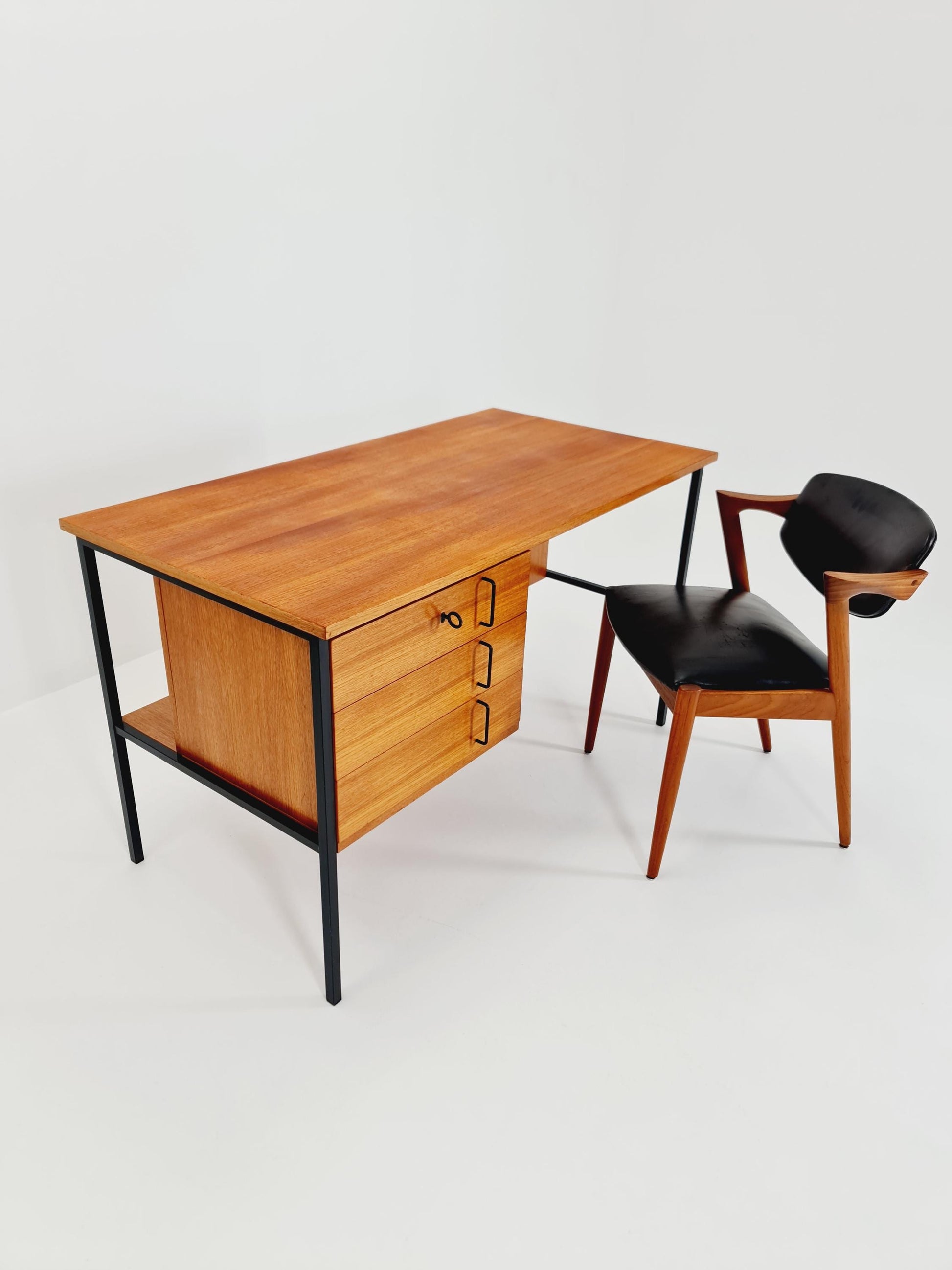 Mid century vintage desk German desk by Günther Renkel for Rego Möbel , 1950s