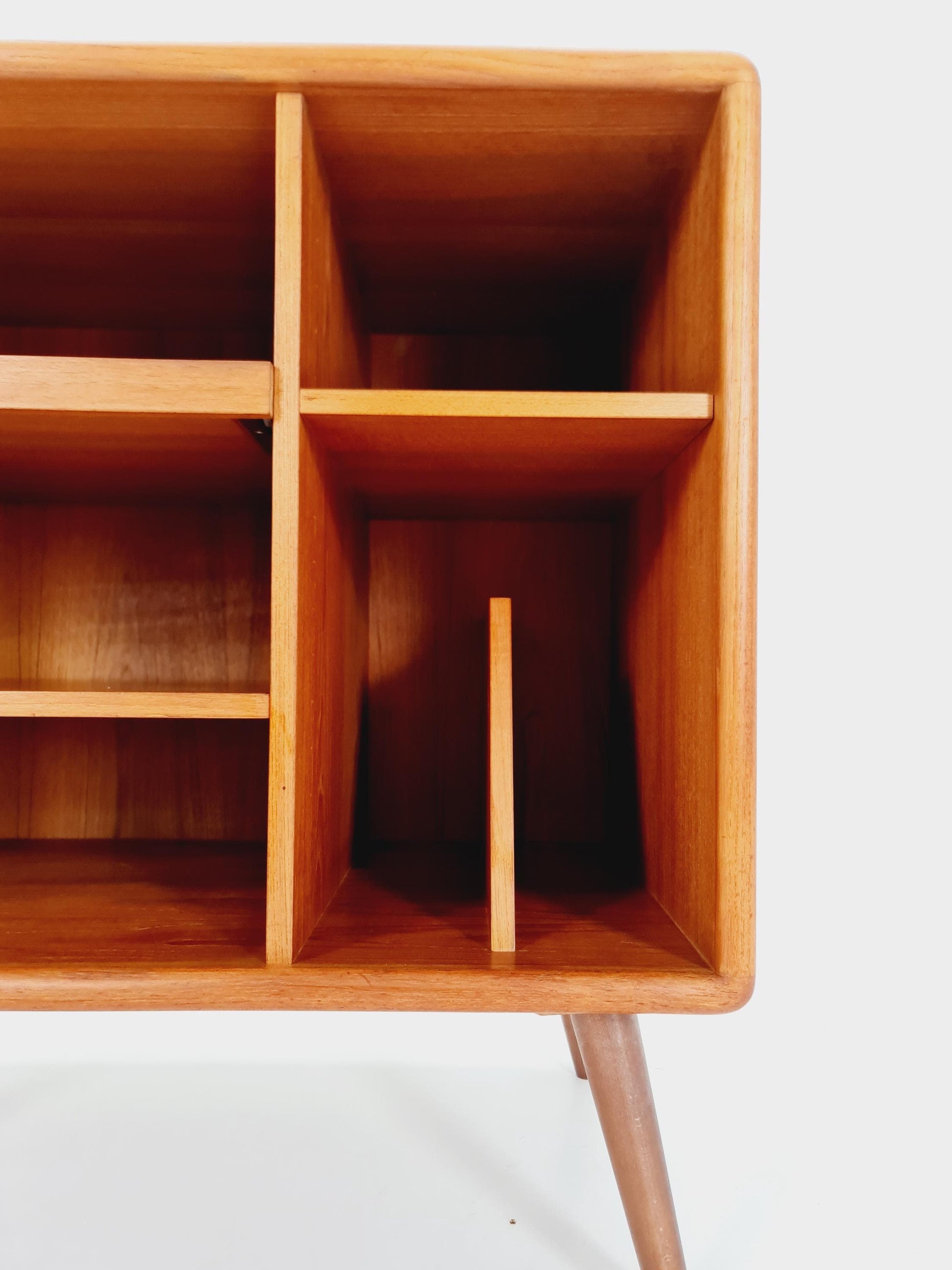 Mid century Solid Danish teak hallway cabinet, Record cabinet By Dyrlund 1960s