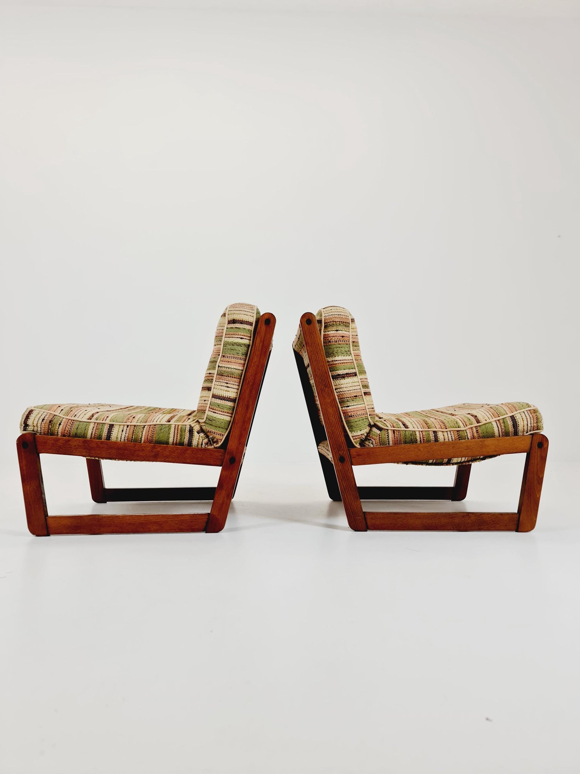 Midcentury German Set of 2 space age lounge chairs , 1970s