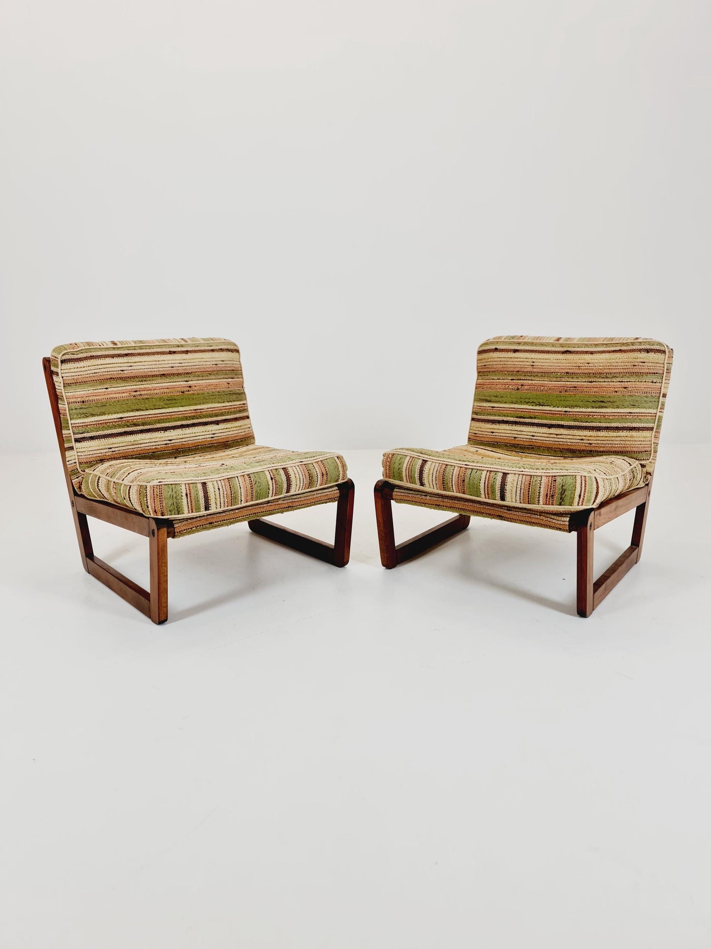 Midcentury German Set of 2 space age lounge chairs , 1970s