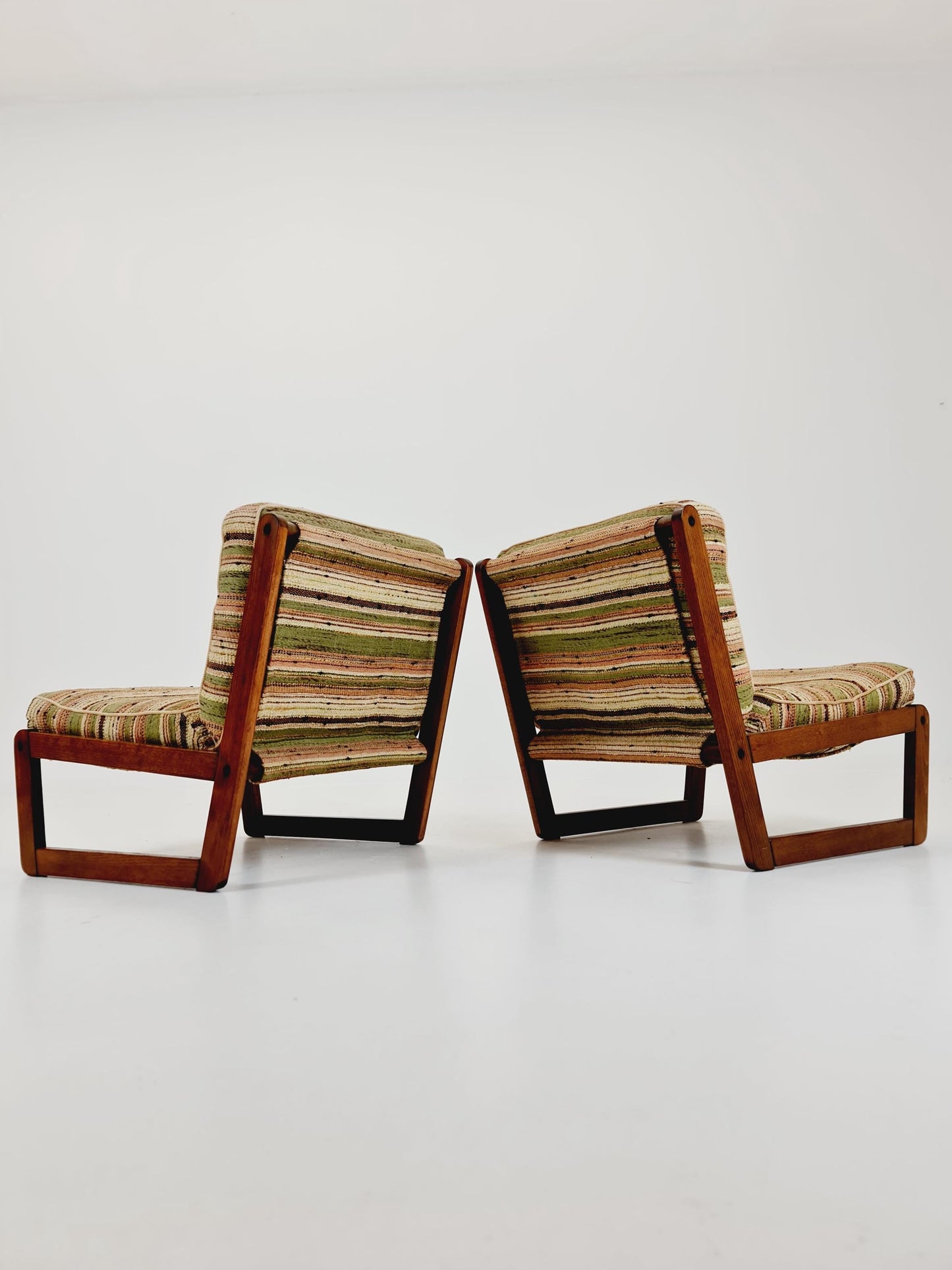 Midcentury German Set of 2 space age lounge chairs , 1970s