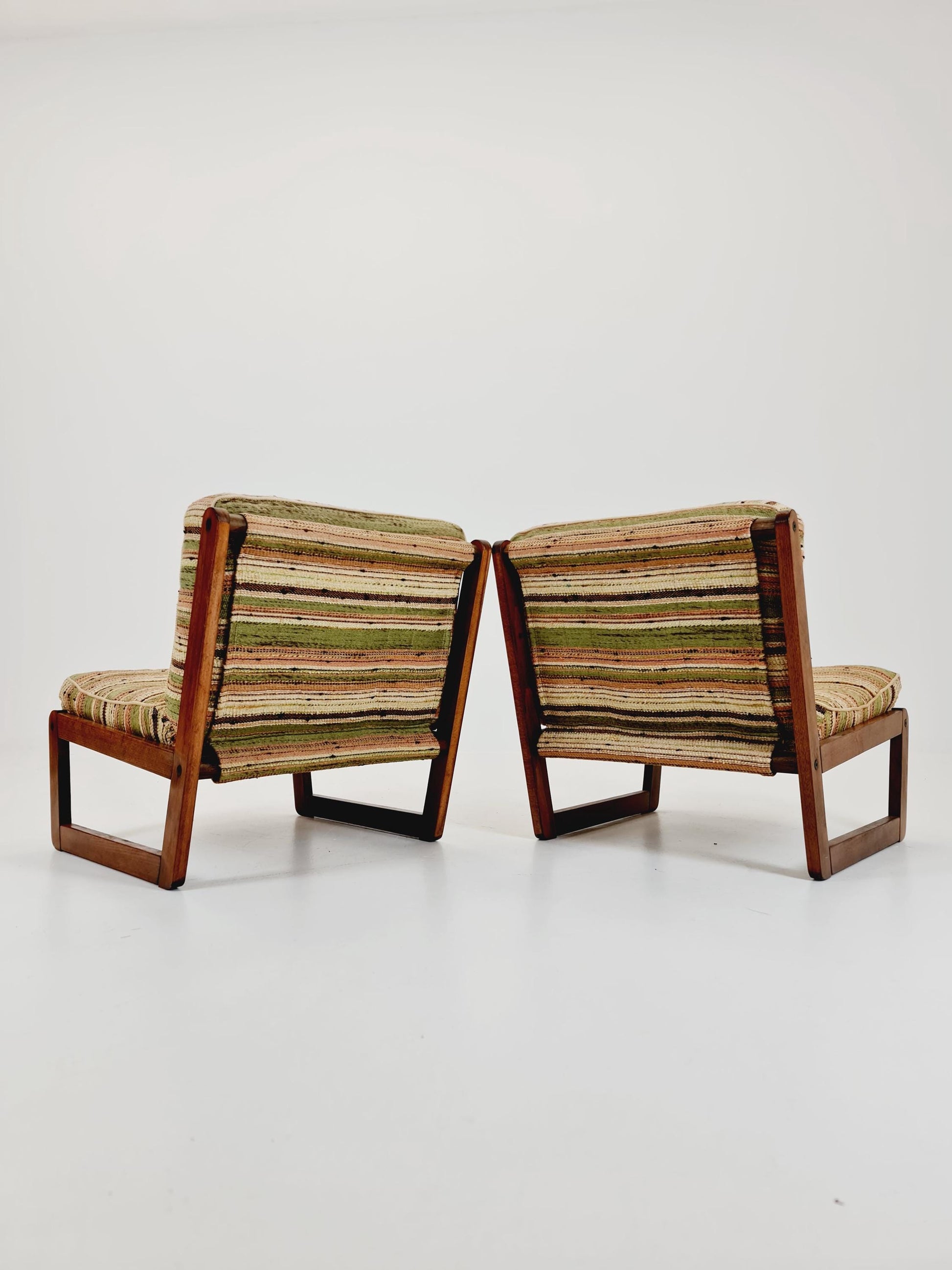Midcentury German Set of 2 space age lounge chairs , 1970s