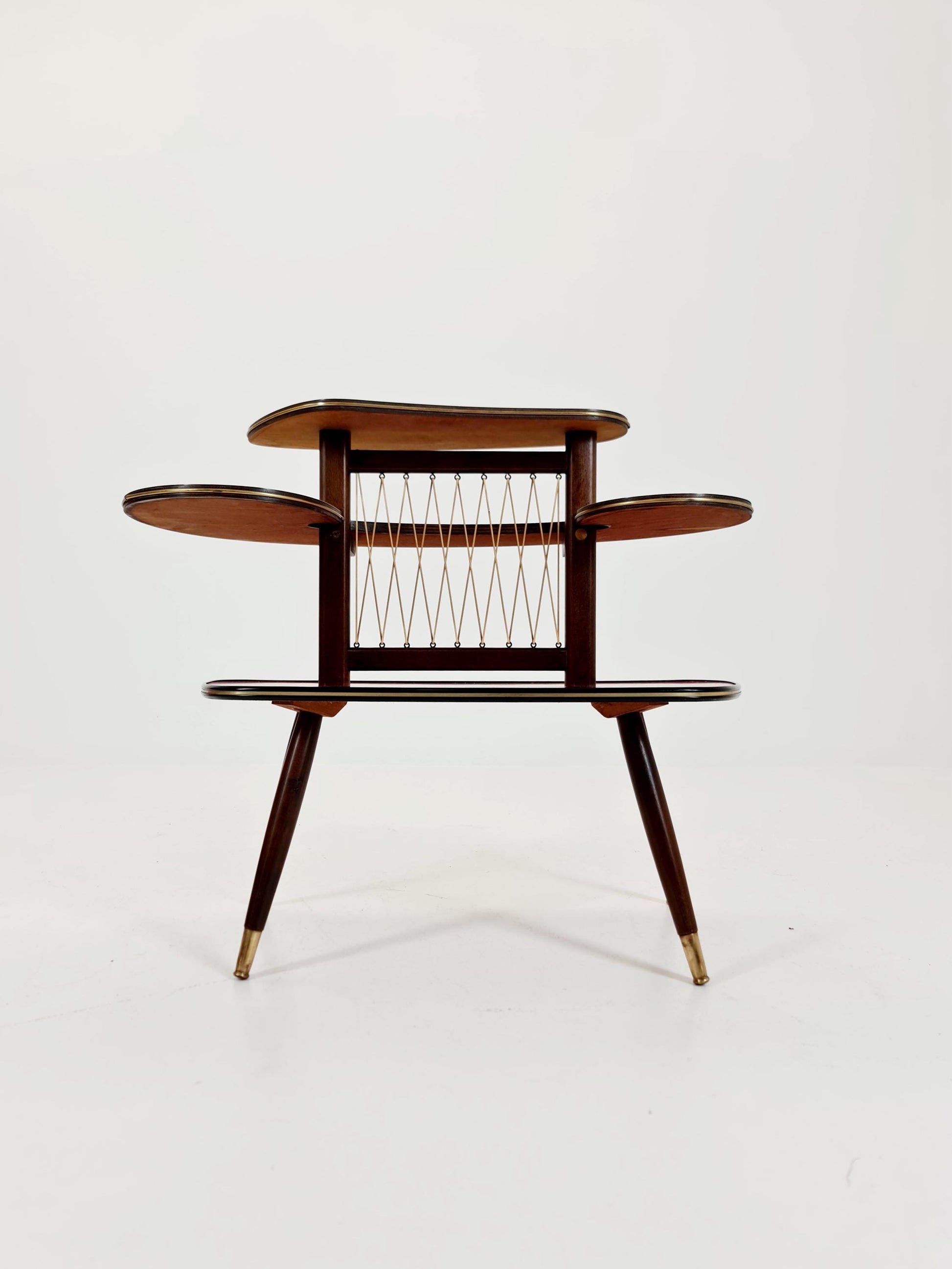 Rare Large German Plant Stand, Colorful Vintage Mid-Century Minimalist Indoor Plant Stand Side Table Retro flower table, 1950s