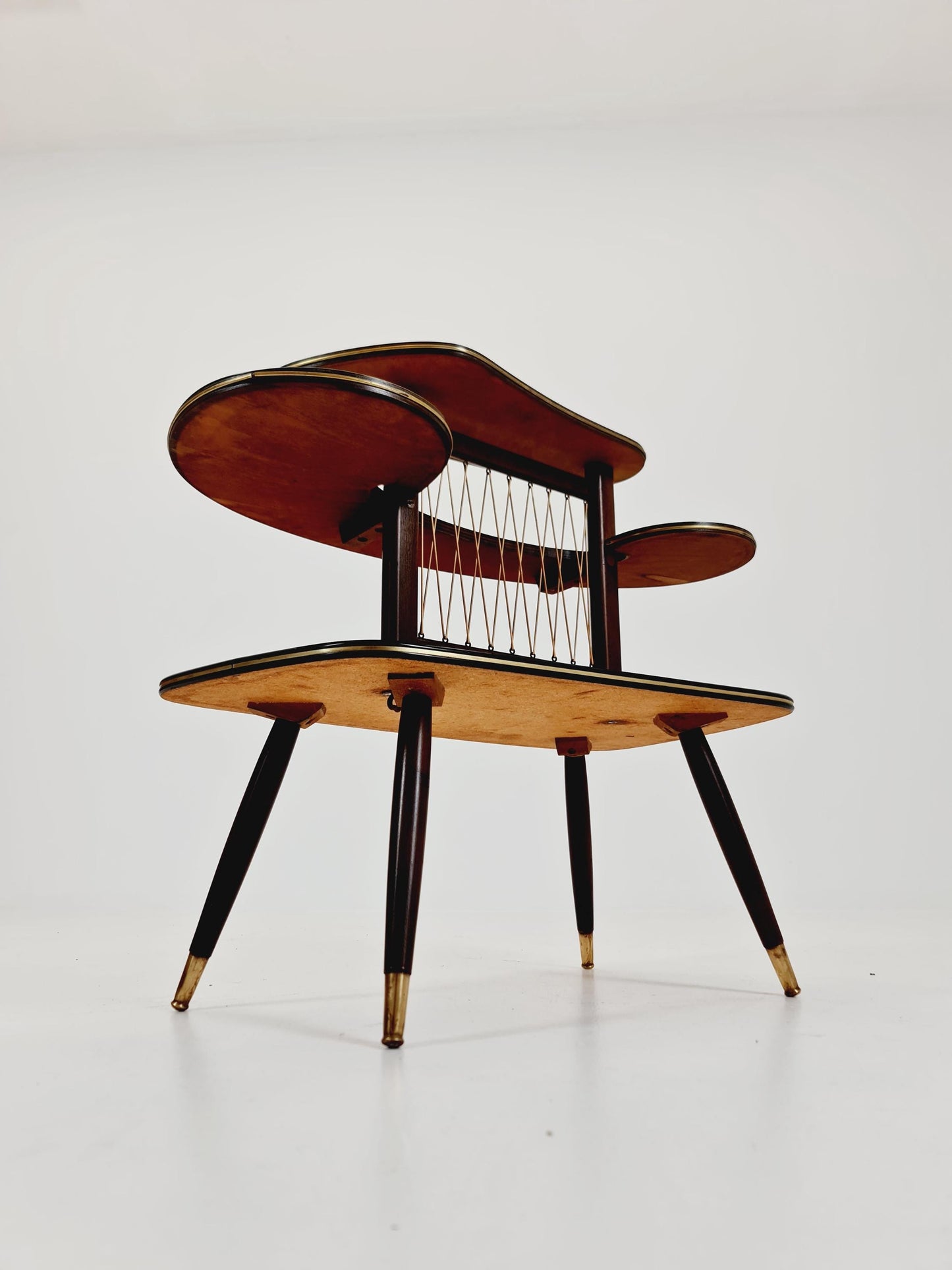 Rare Large German Plant Stand, Colorful Vintage Mid-Century Minimalist Indoor Plant Stand Side Table Retro flower table, 1950s