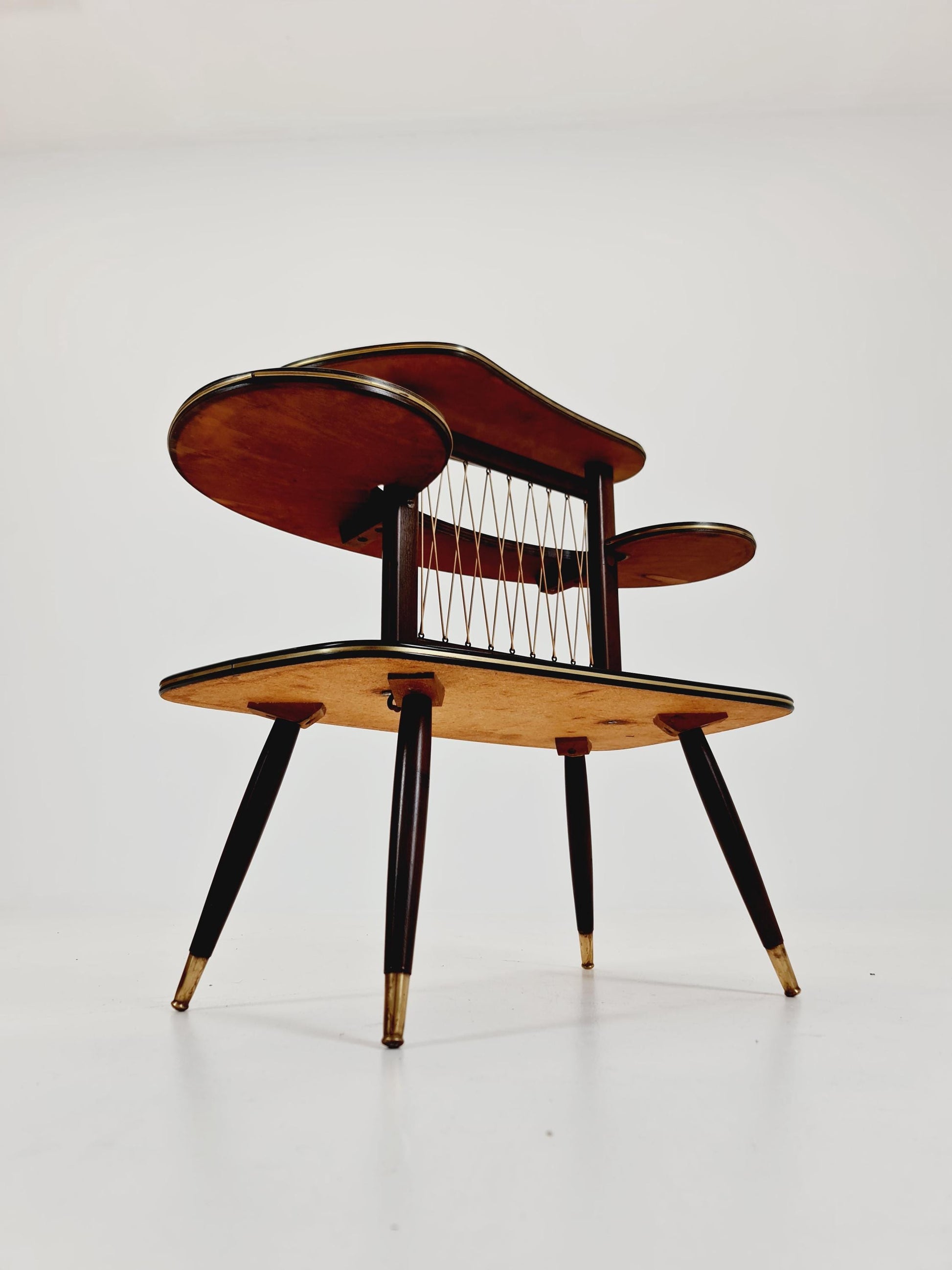 Rare Large German Plant Stand, Colorful Vintage Mid-Century Minimalist Indoor Plant Stand Side Table Retro flower table, 1950s