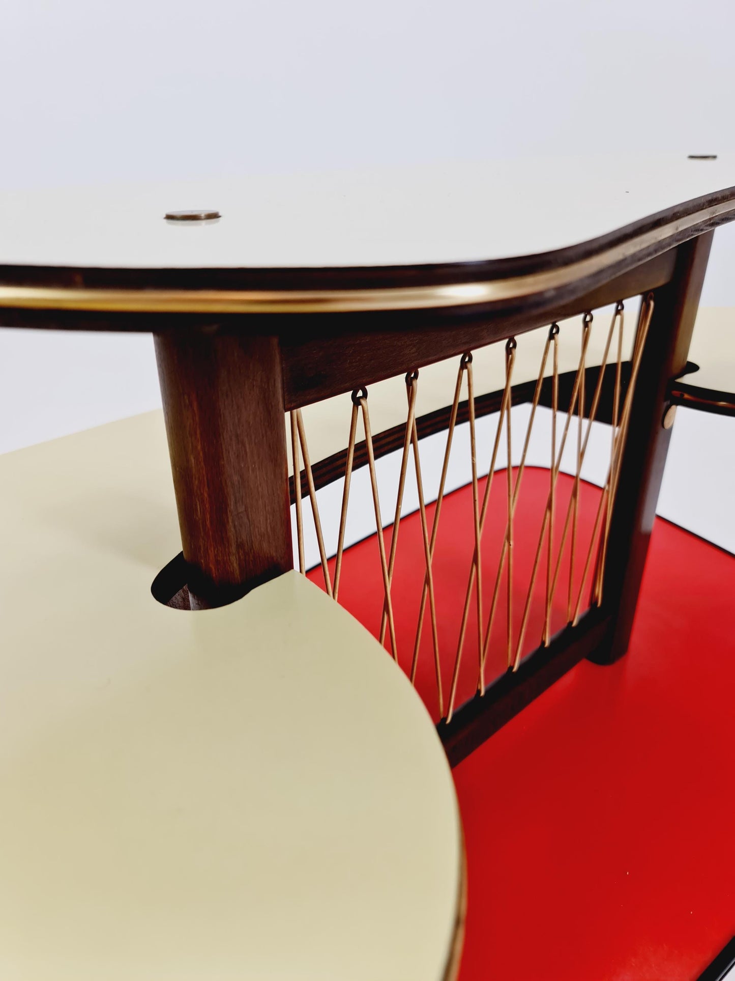 Rare Large German Plant Stand, Colorful Vintage Mid-Century Minimalist Indoor Plant Stand Side Table Retro flower table, 1950s