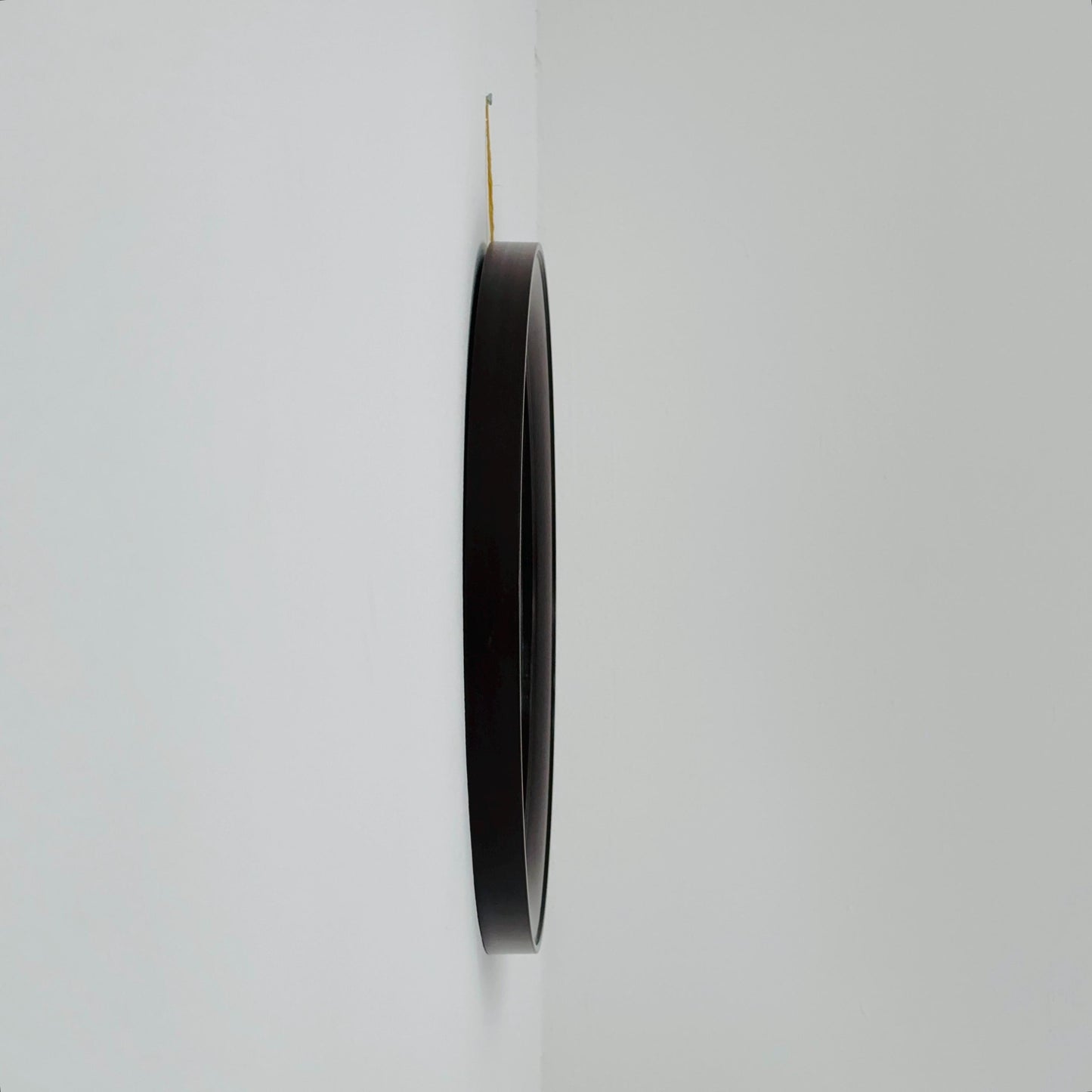 Mid-Century Space Age Red Round Wall Mirror | Italy 1980s