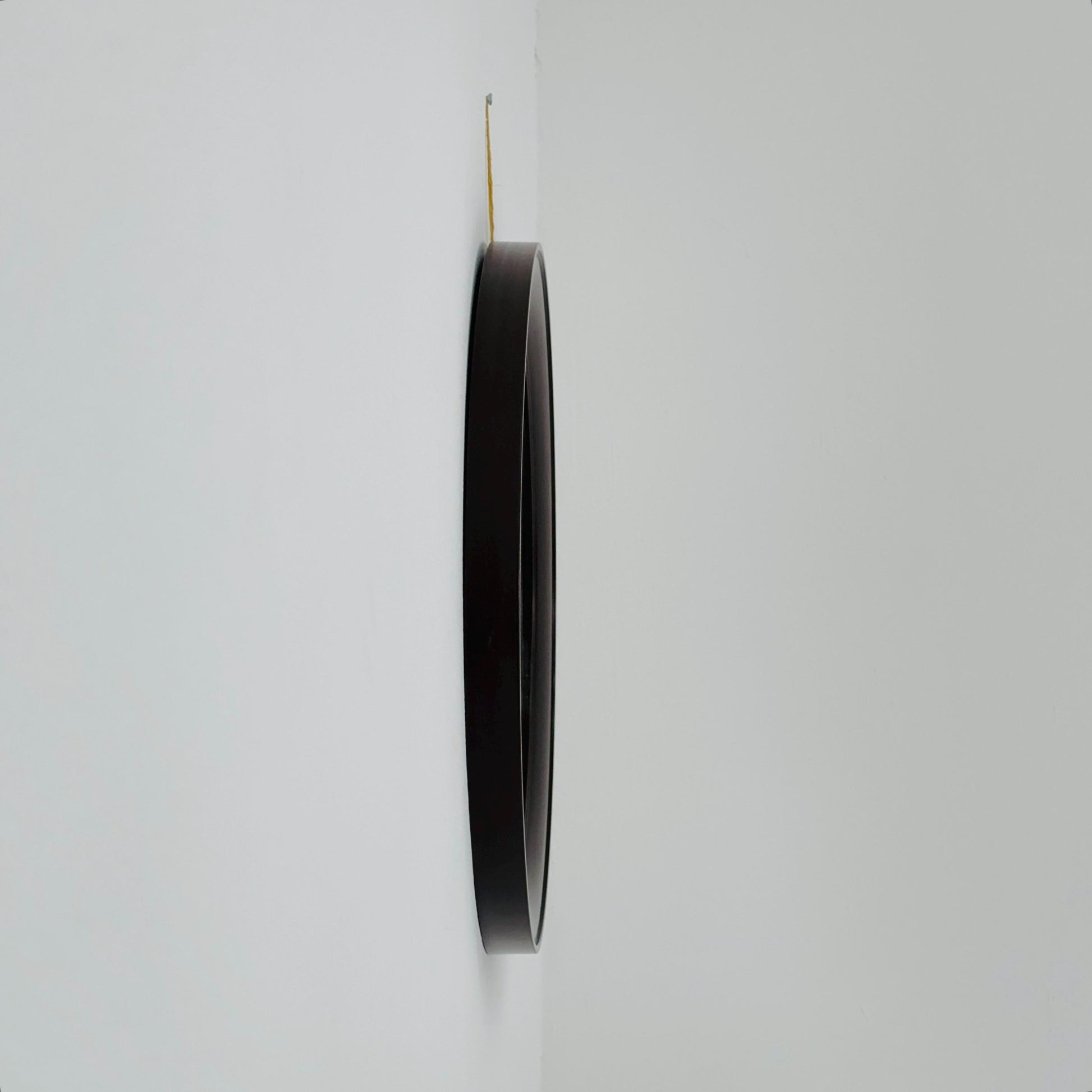 Mid-Century Space Age Red Round Wall Mirror | Italy 1980s