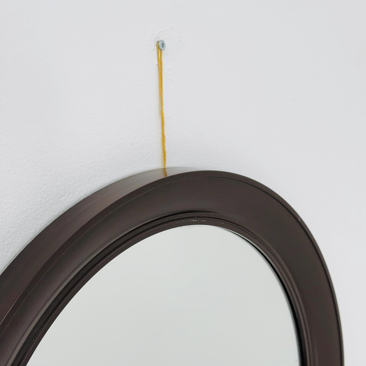 Mid-Century Space Age Red Round Wall Mirror | Italy 1980s