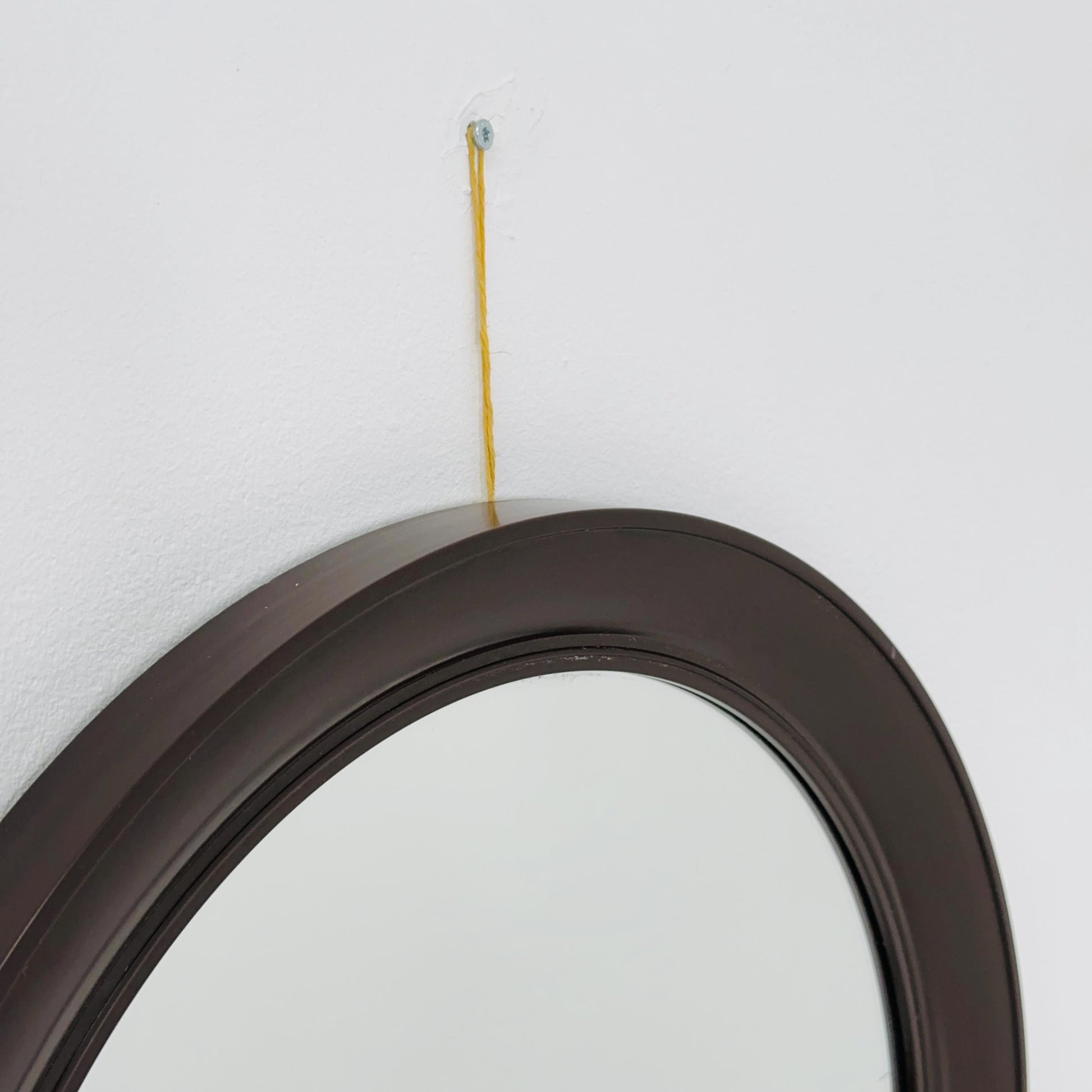Mid-Century Space Age Red Round Wall Mirror | Italy 1980s