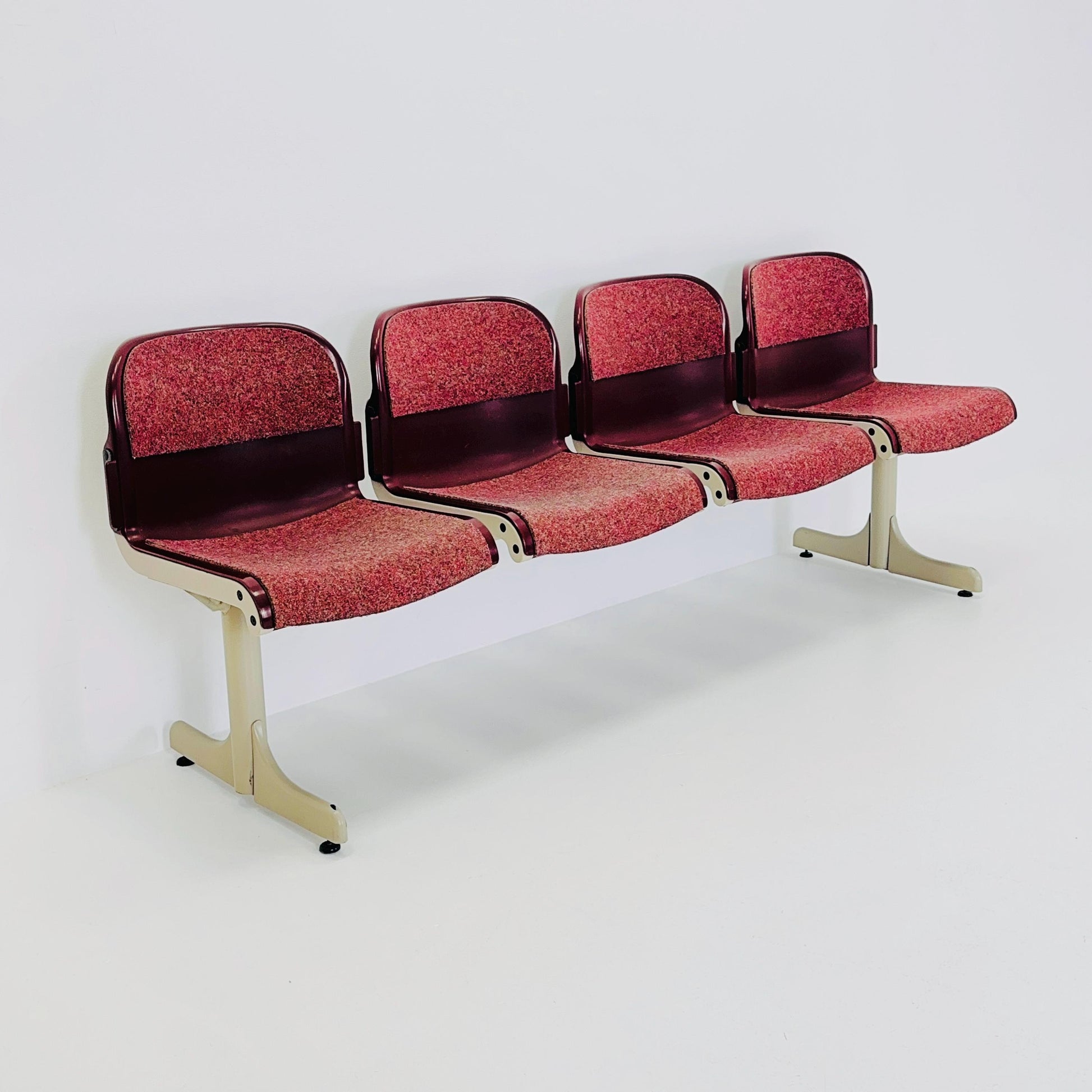 Mid Century Space Age 4-Seat Bench by J.B. Meijer for Kembo, Holland 1990s