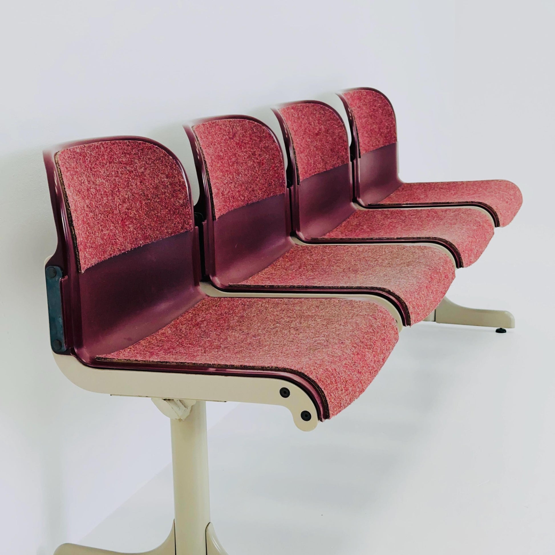 Mid Century Space Age 4-Seat Bench by J.B. Meijer for Kembo, Holland 1990s