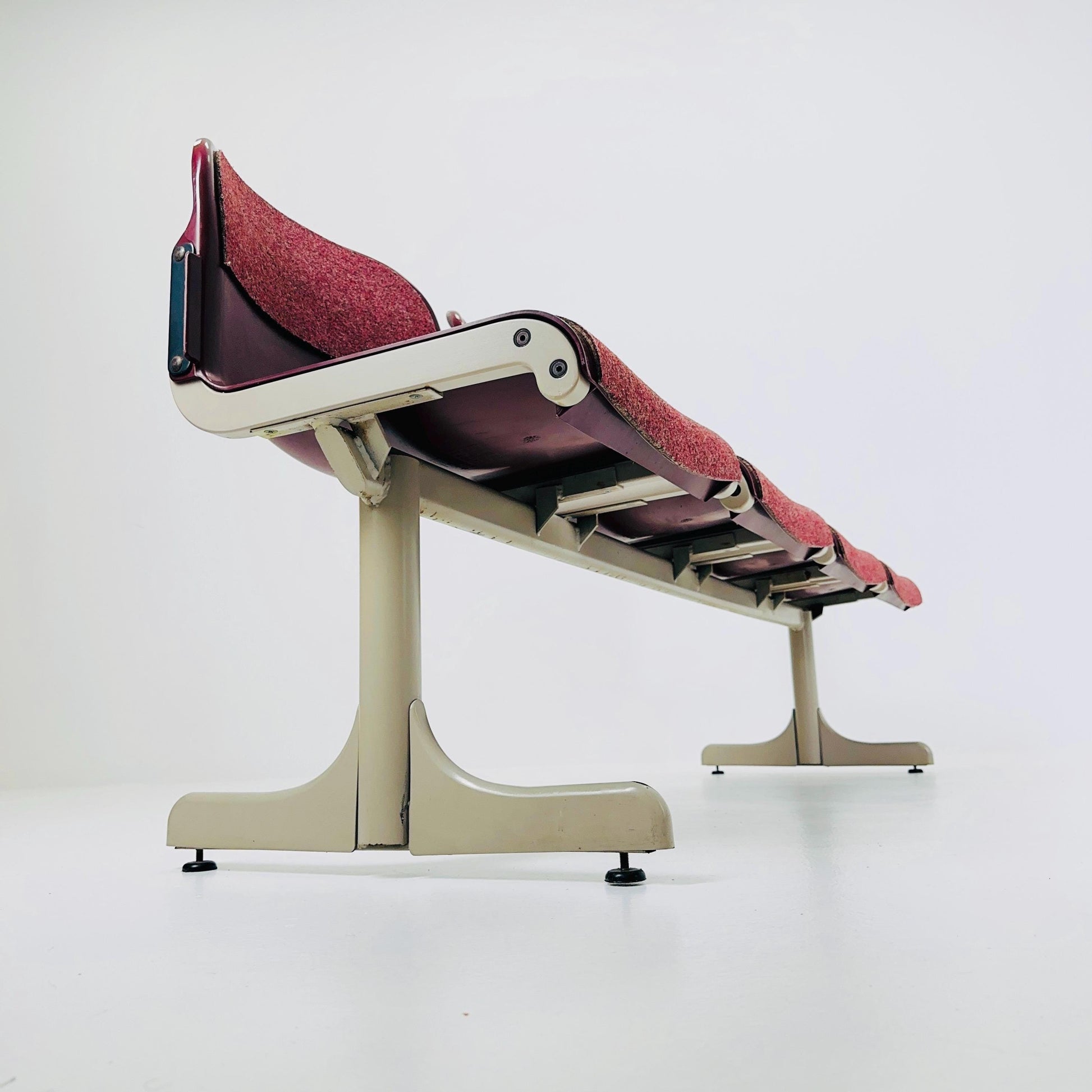 Mid Century Space Age 4-Seat Bench by J.B. Meijer for Kembo, Holland 1990s
