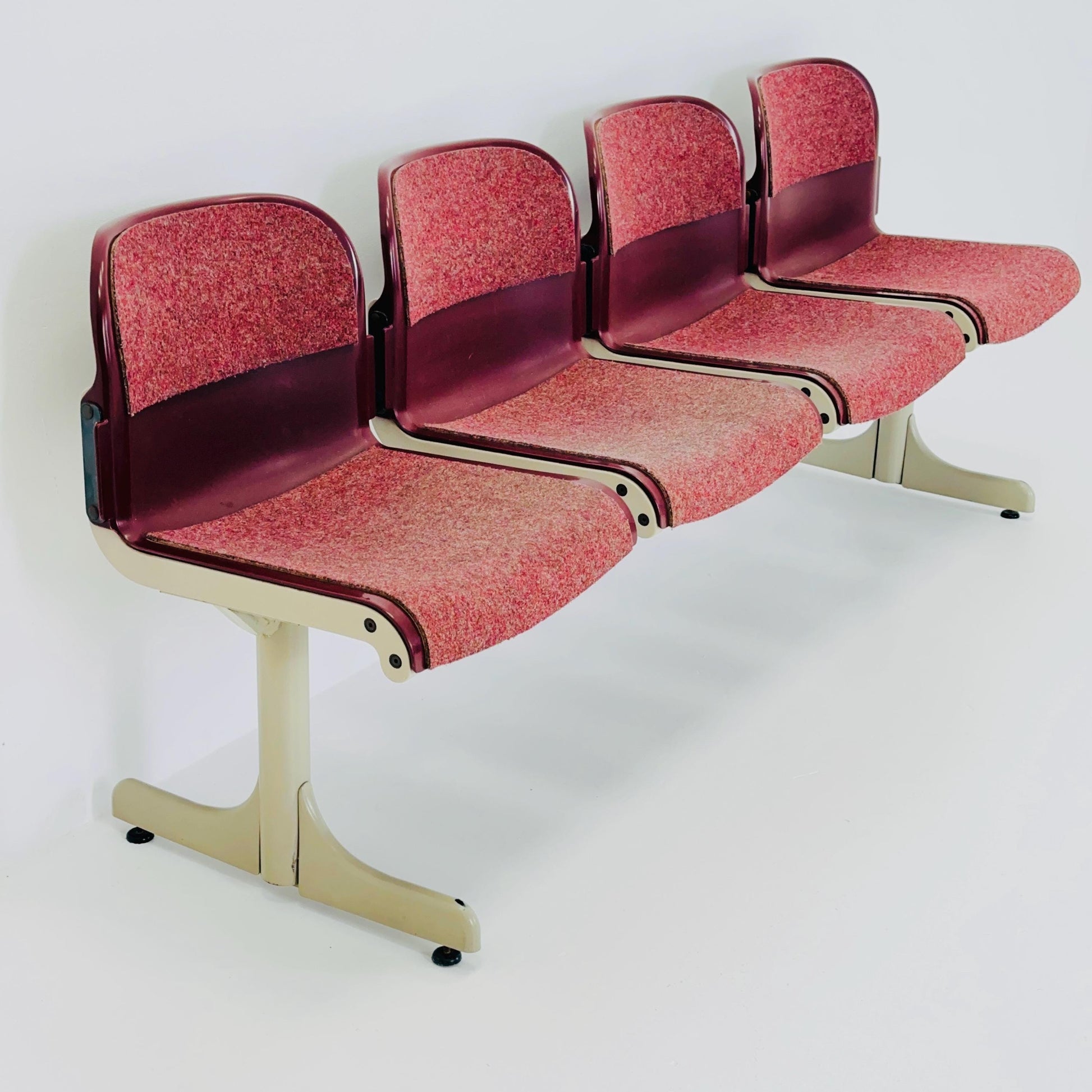 Mid Century Space Age 4-Seat Bench by J.B. Meijer for Kembo, Holland 1990s