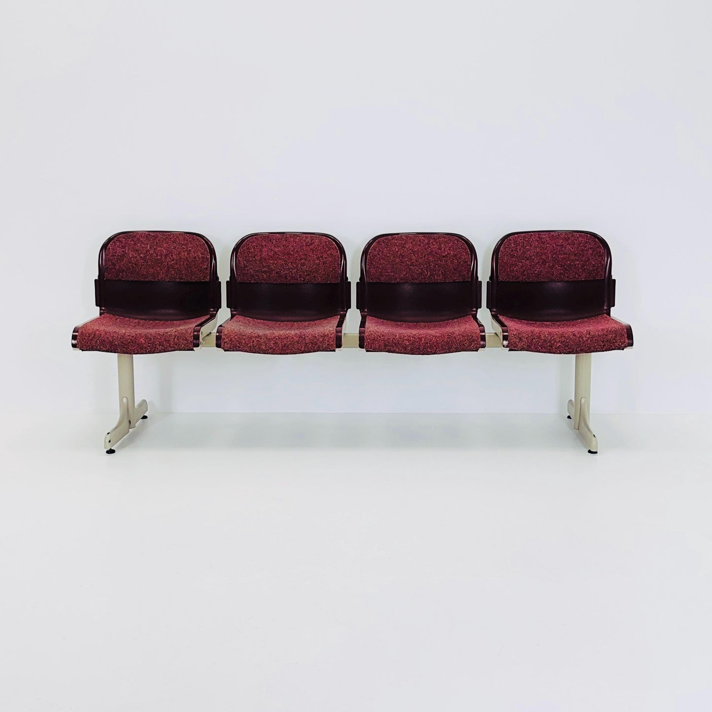 Mid Century Space Age 4-Seat Bench by J.B. Meijer for Kembo, Holland 1990s