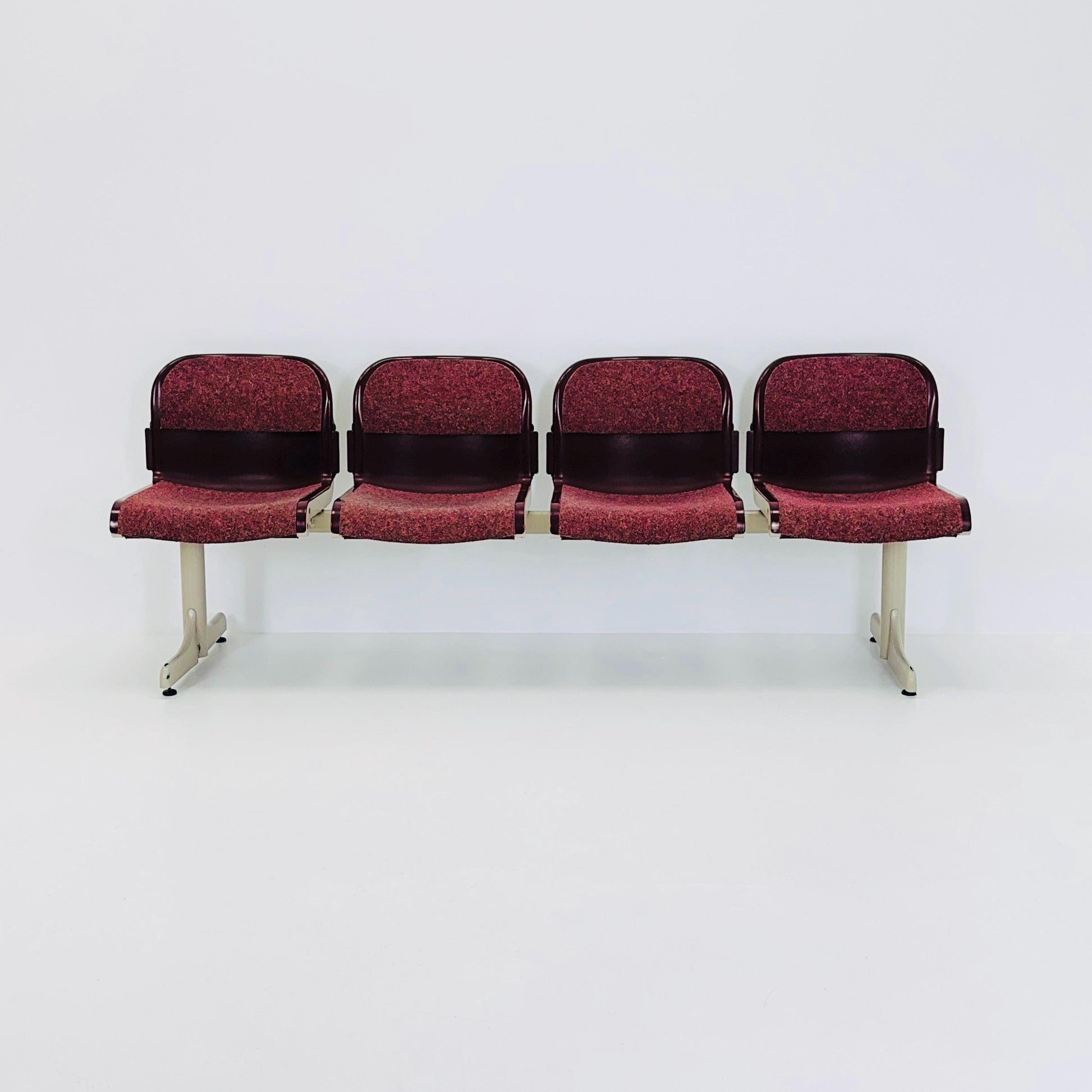 Mid Century Space Age 4-Seat Bench by J.B. Meijer for Kembo, Holland 1990s