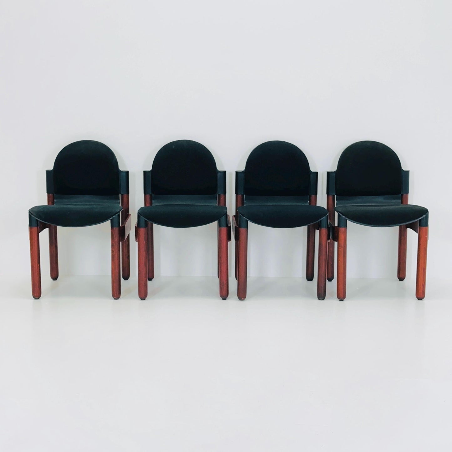 Set of 4 mid century dining chairs "Flex" by Gerd Lange for Thonet, 1970s West Germany