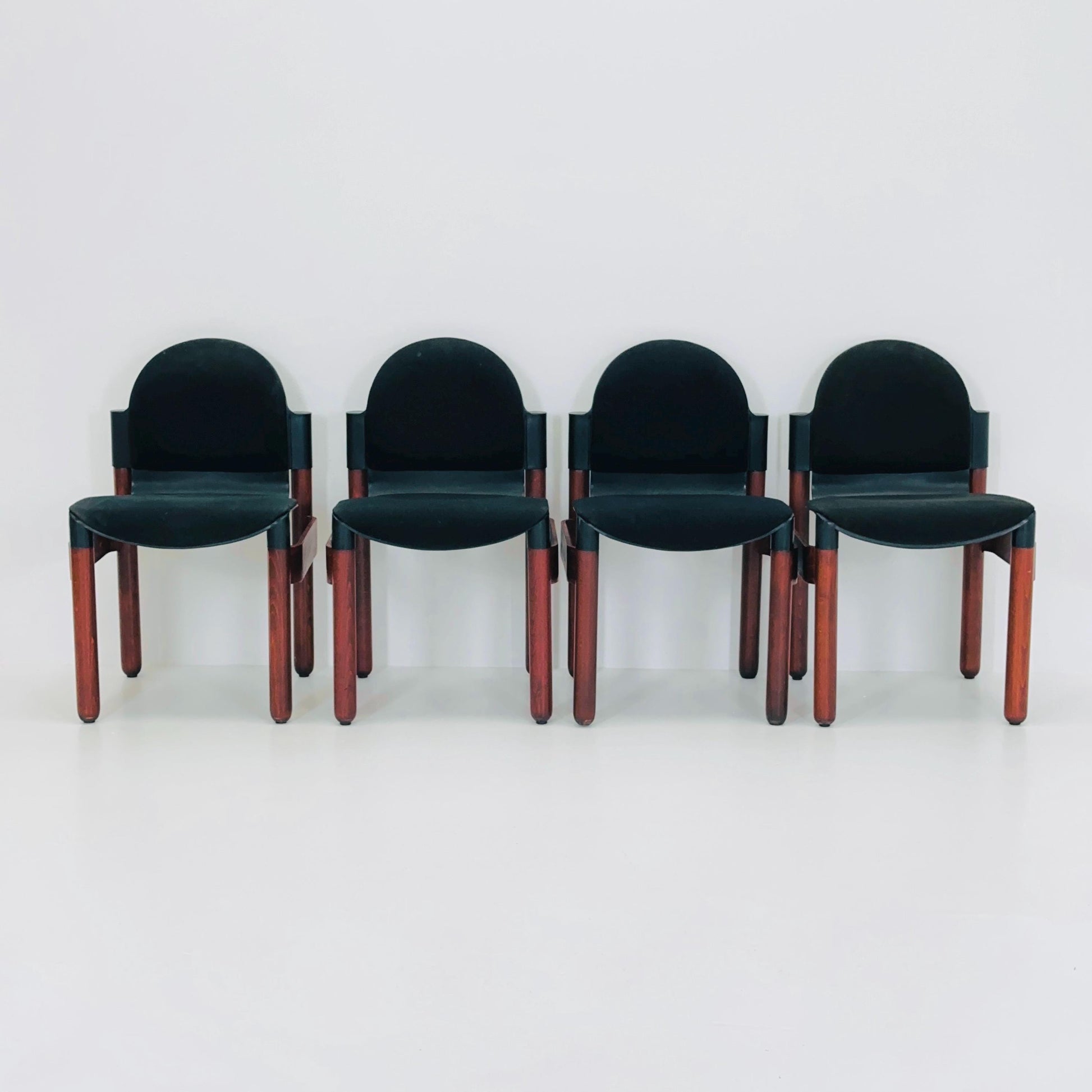 Set of 4 mid century dining chairs "Flex" by Gerd Lange for Thonet, 1970s West Germany