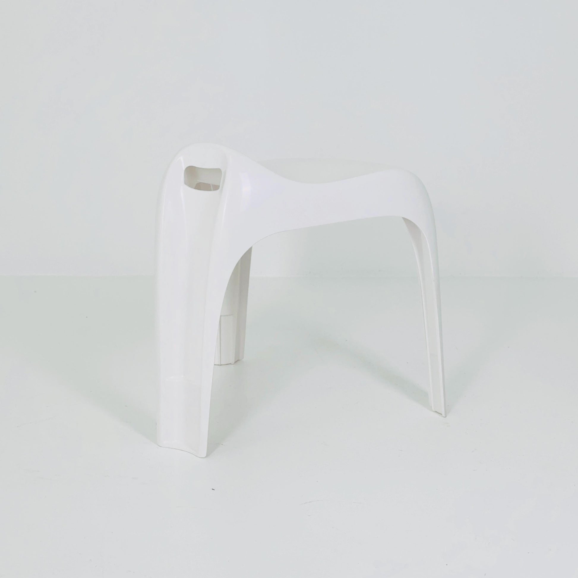 1 of 150 Mid century space age white Taboret stool by Alexander Begge for Casala 1970s Germany