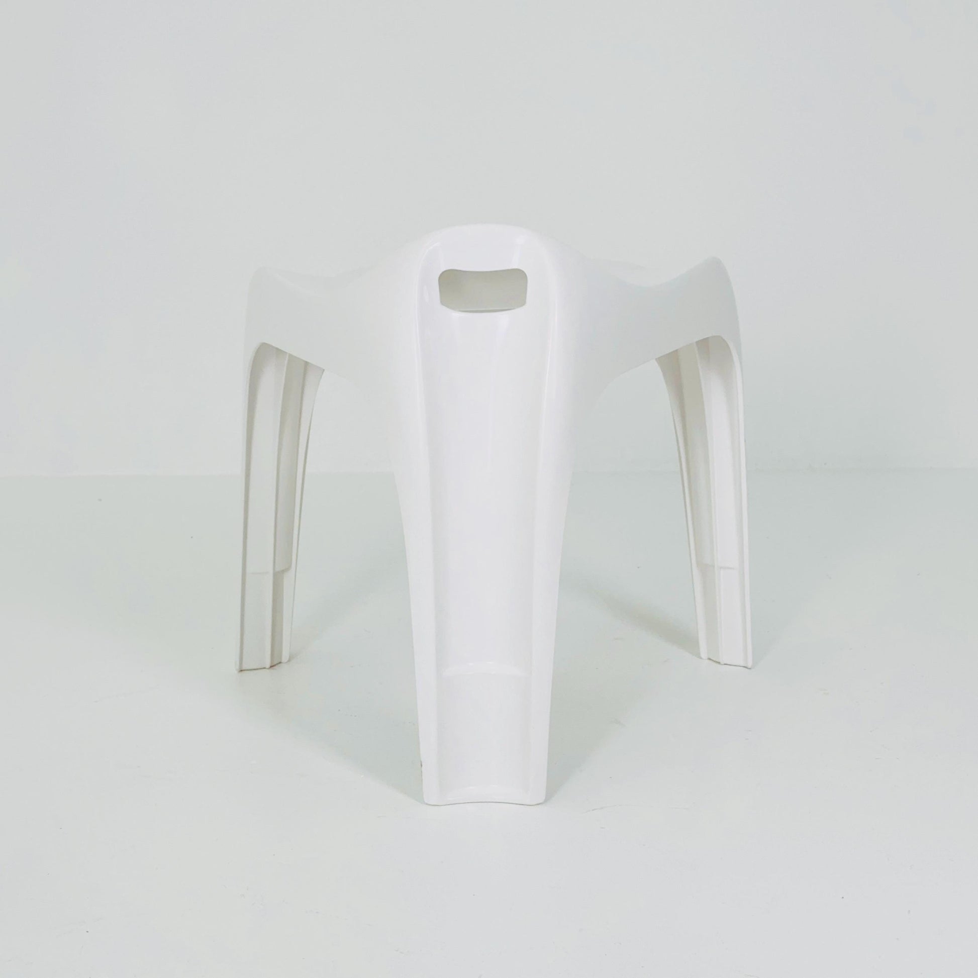 1 of 150 Mid century space age white Taboret stool by Alexander Begge for Casala 1970s Germany