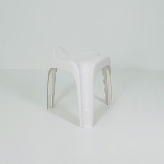 1 of 150 Mid century space age white Taboret stool by Alexander Begge for Casala 1970s Germany