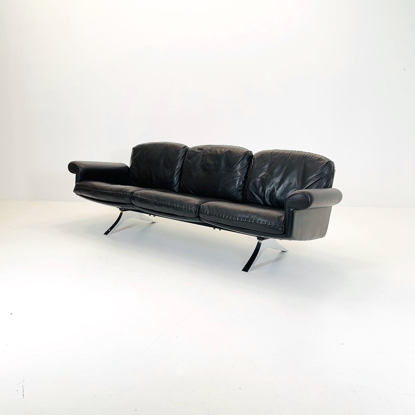 Mid Century De Sede "DS-31" 3-seater sofa in brown leather, Switzerland 1970s
