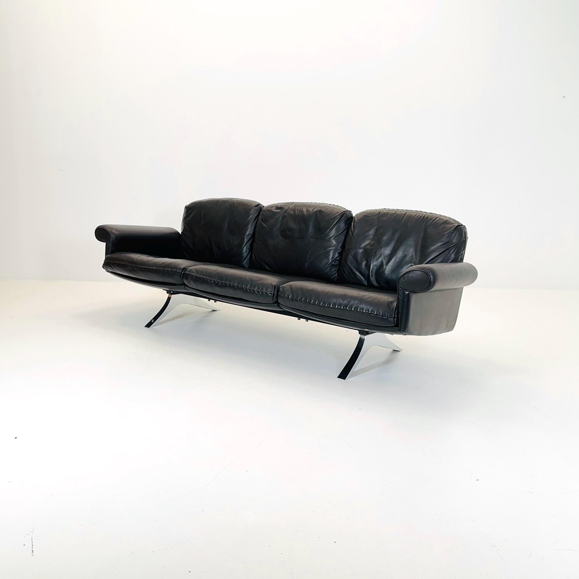 Mid Century De Sede "DS-31" 3-seater sofa in brown leather, Switzerland 1970s
