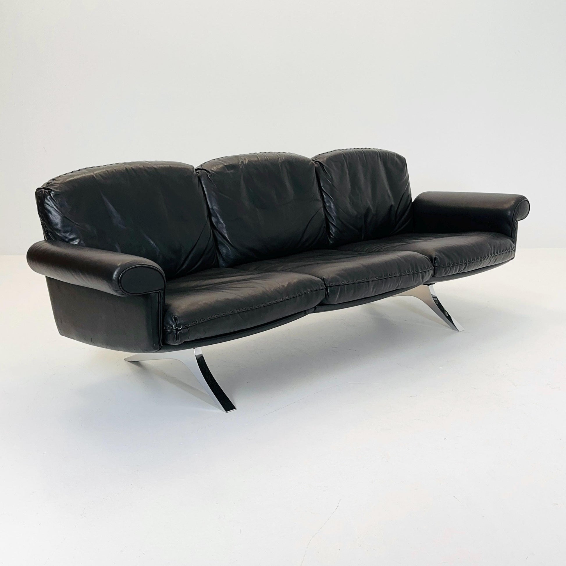 Mid Century De Sede "DS-31" 3-seater sofa in brown leather, Switzerland 1970s