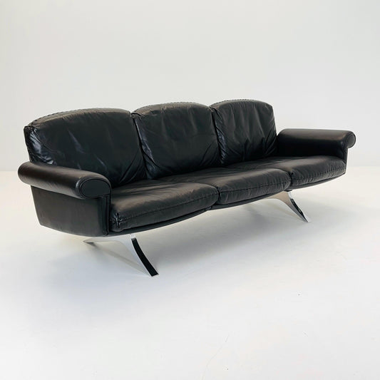 Mid Century De Sede "DS-31" 3-seater sofa in brown leather, Switzerland 1970s