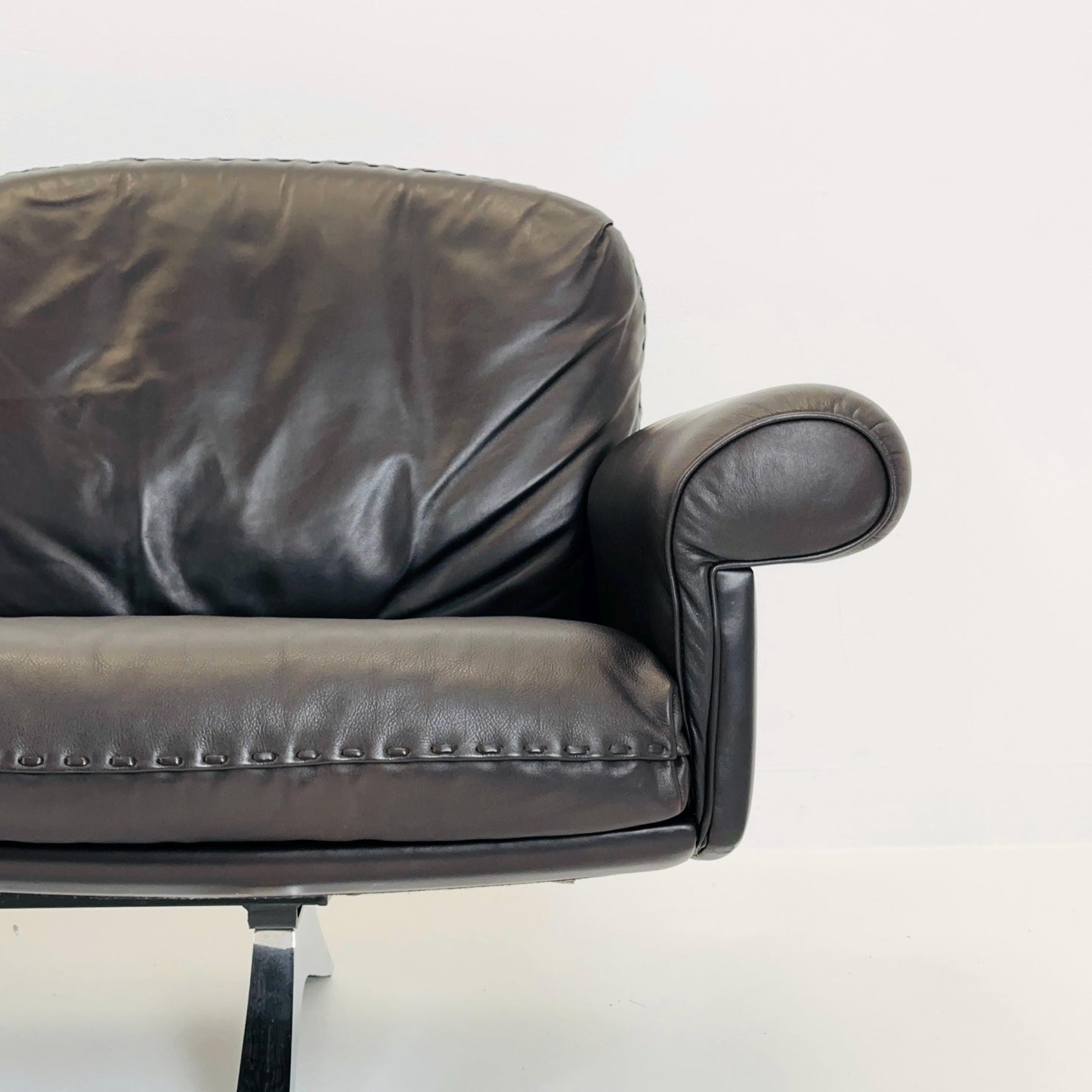 Mid Century De Sede "DS-31" 3-seater sofa in brown leather, Switzerland 1970s