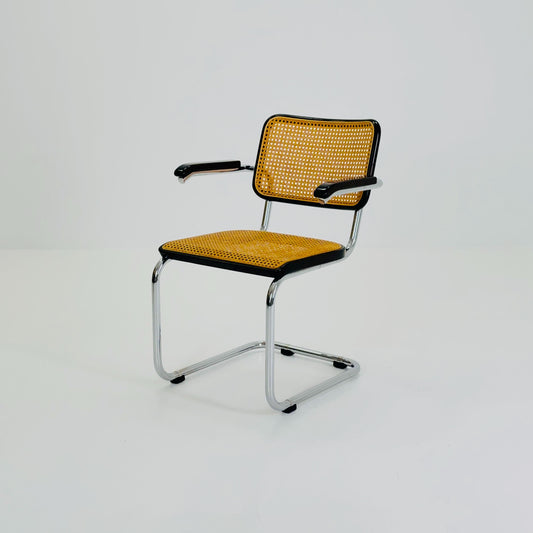 Mid century Original Cesca S64 Cantilever Armchair by Marcel Breuer, Bauhaus Design, Germany Thonet 1970s