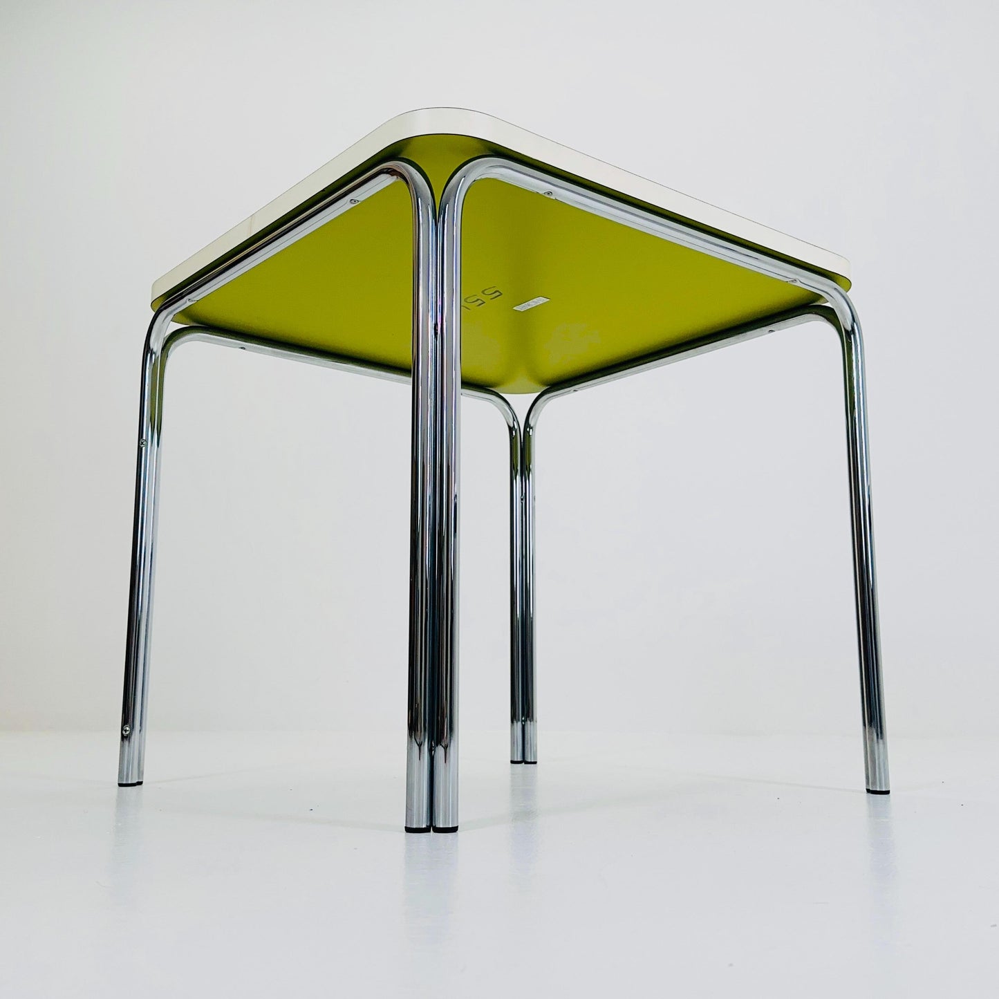 Mid Century Bauhahus White Square Dining Table by Thonet, Germany 1980s