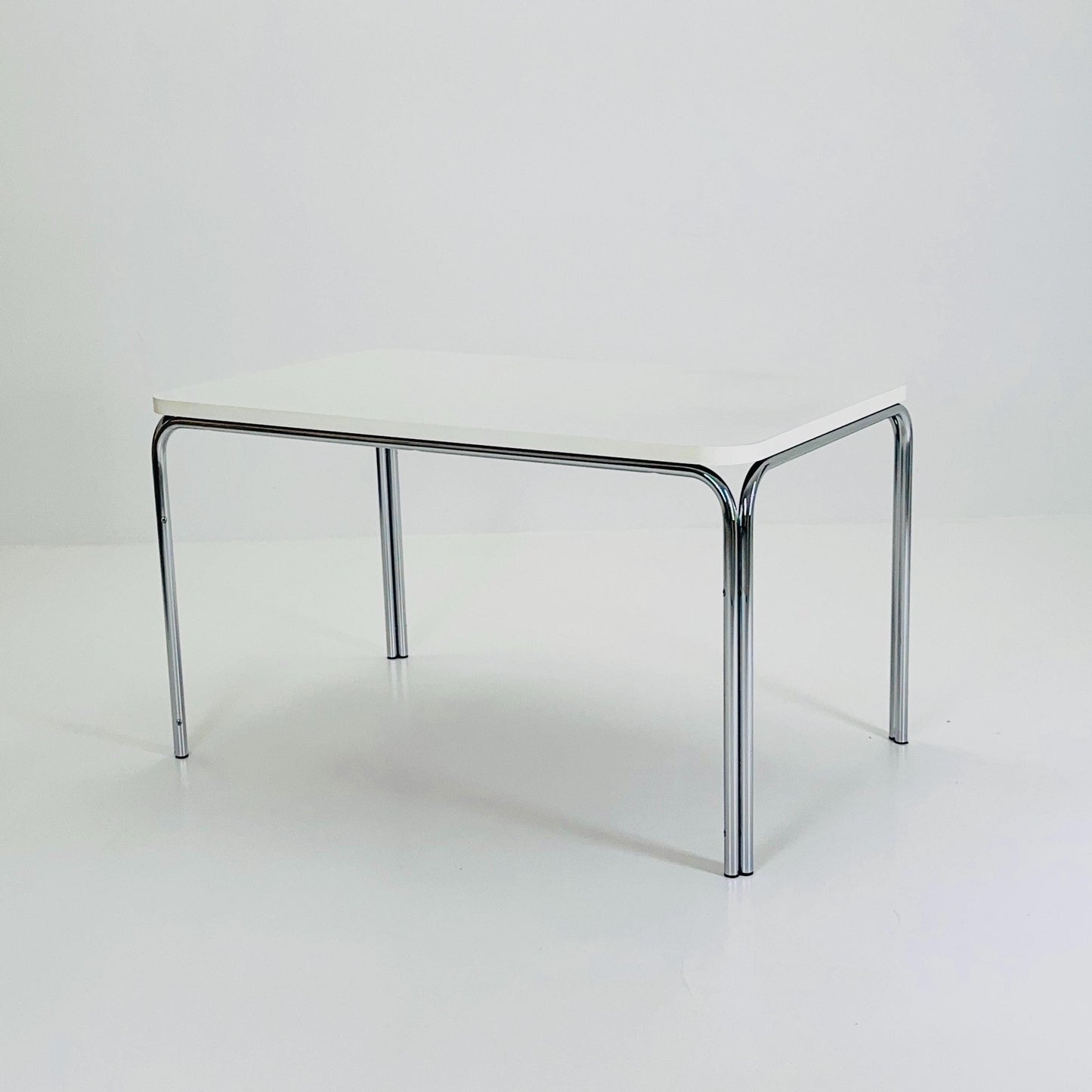 Mid Century Bauhahus White rectangular Dining Table by Thonet, Germany 1980s
