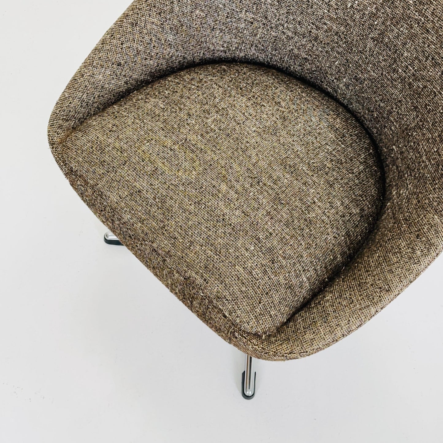 Mid Century Modern Brown Swivel Egg Chair – Vintage 1970s Germany