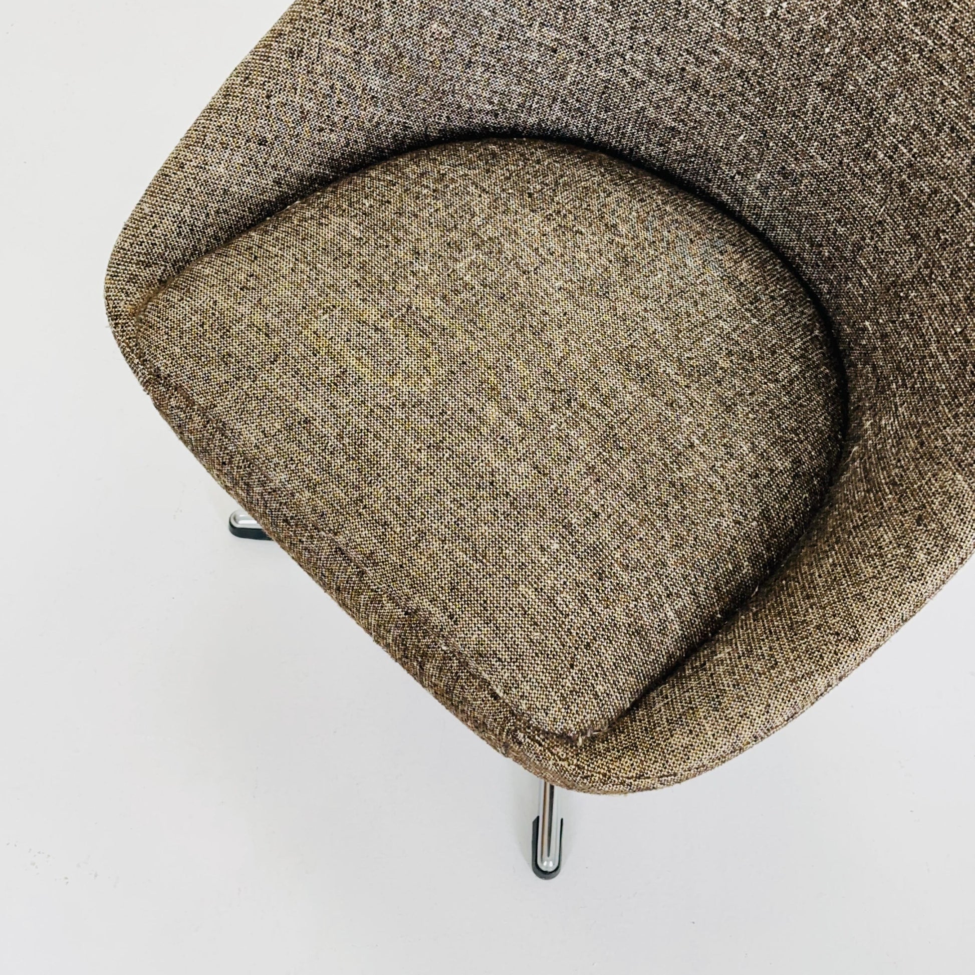 Mid Century Modern Brown Swivel Egg Chair – Vintage 1970s Germany