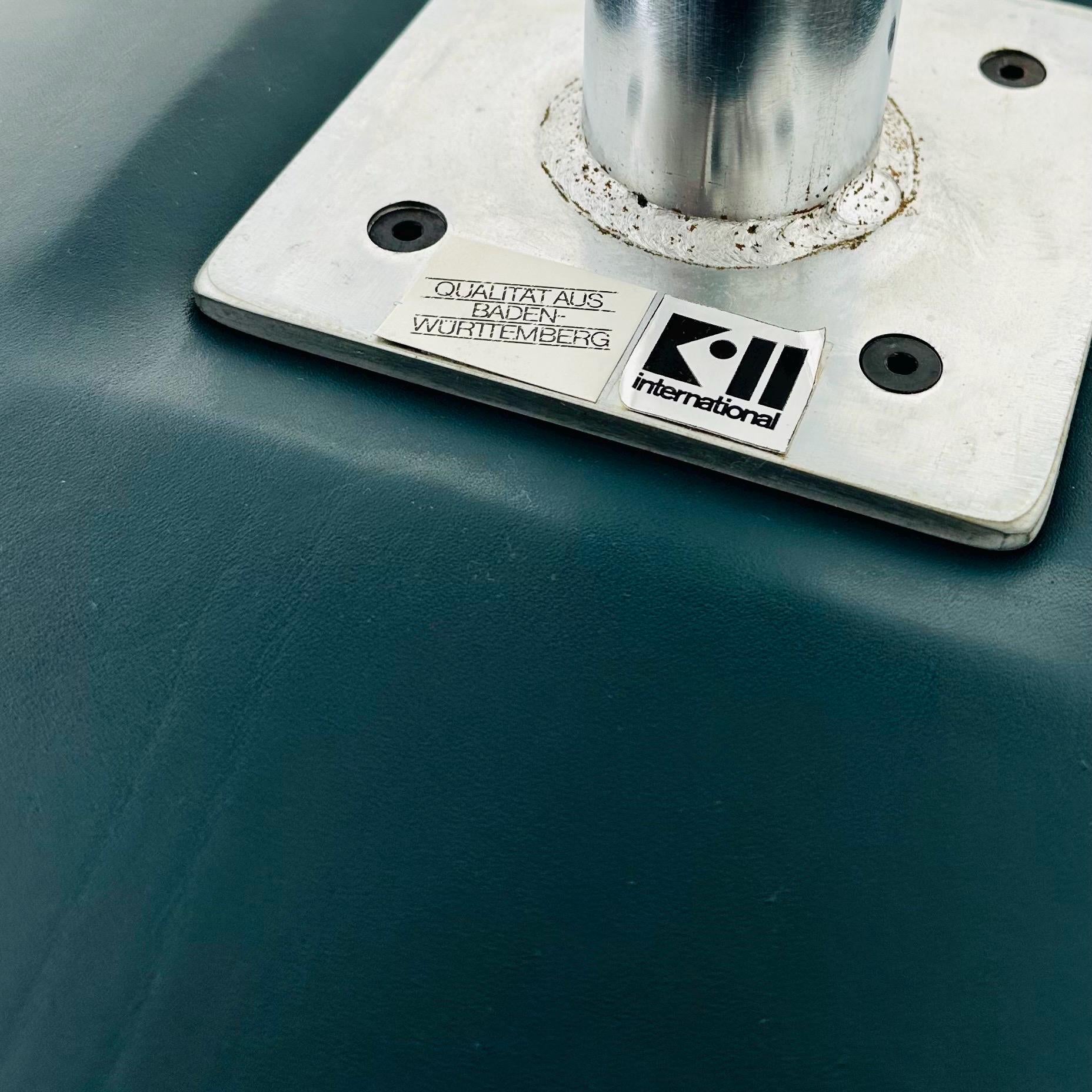 Mid centruy Tulip dark green Desk Chair Modell 6727 by Preben Fabricius & Jørgen Kastholm – for Walter Knoll, 1960s by Kill